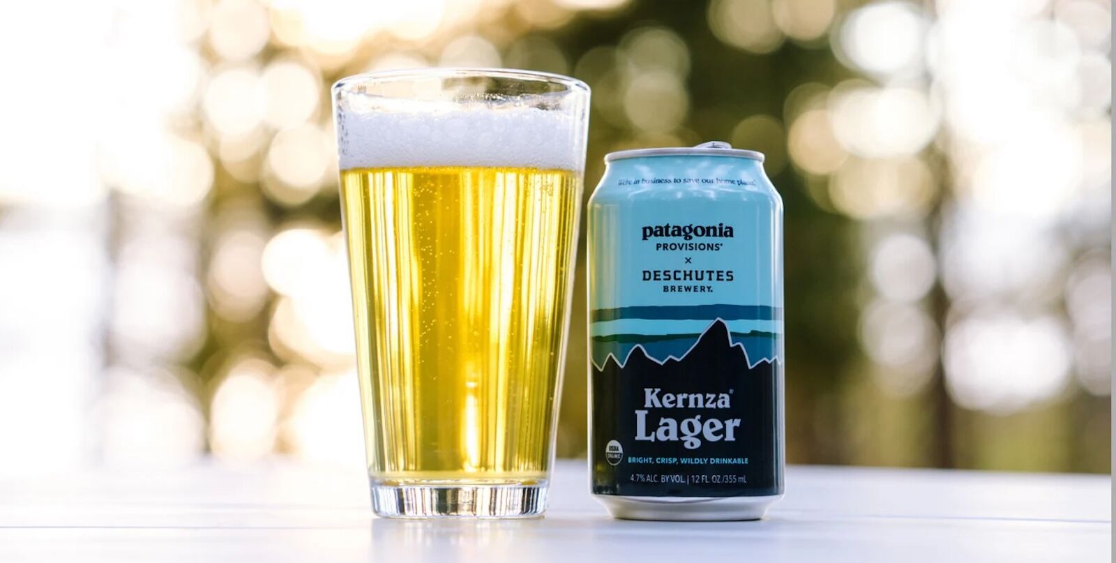 patagonia provisions kernza lager in glass