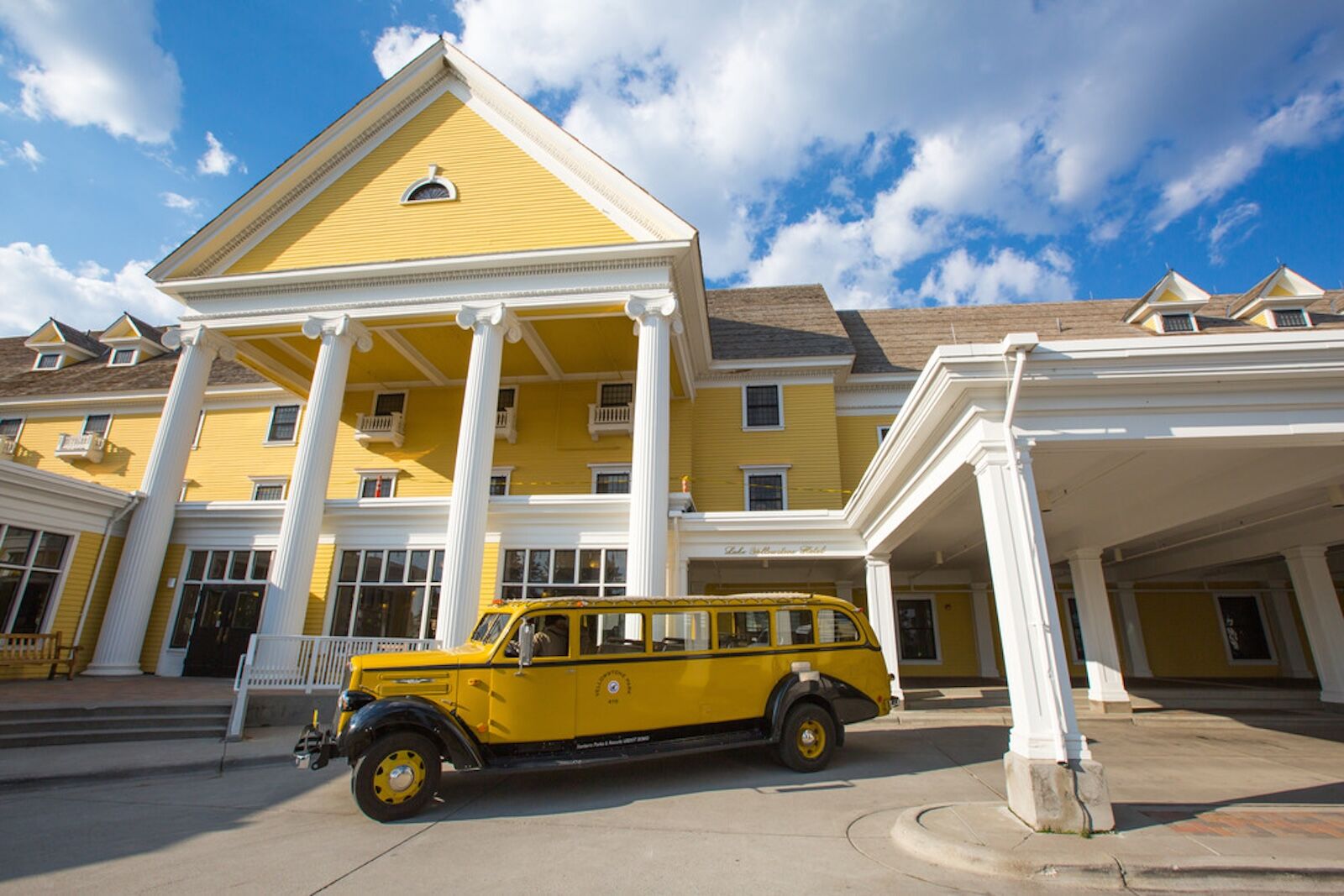 historic hotel at lake yellowstone