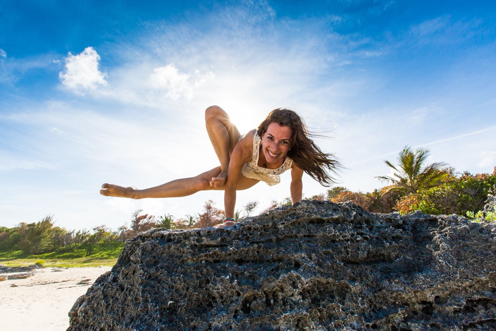 woman doing yoga pose