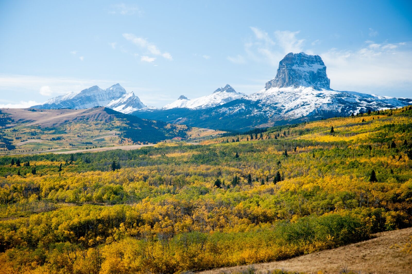 Chief Mountain - East Glacier Montana in the fall