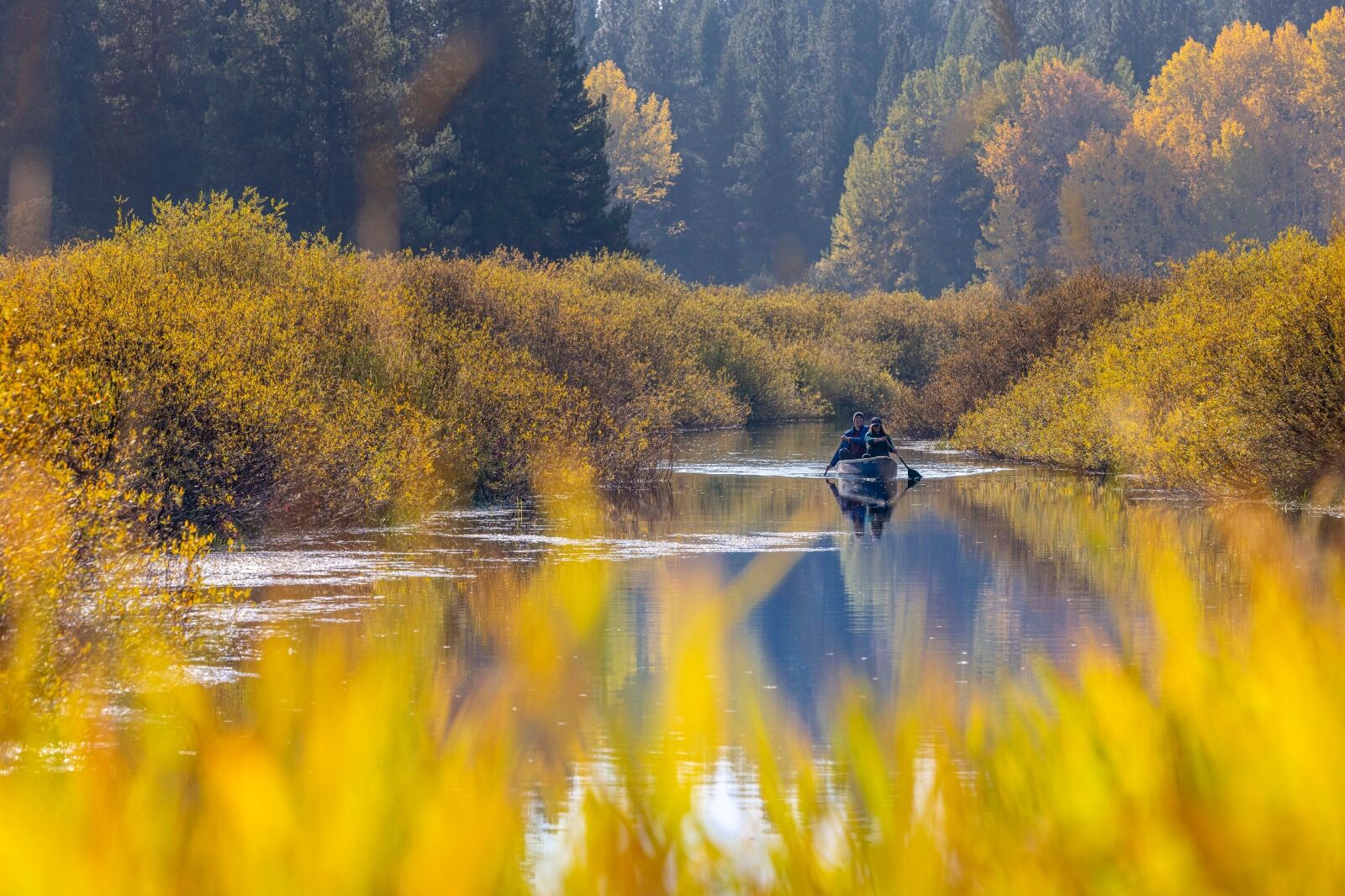 Clearwater Canoe Trail in Montana in the fall