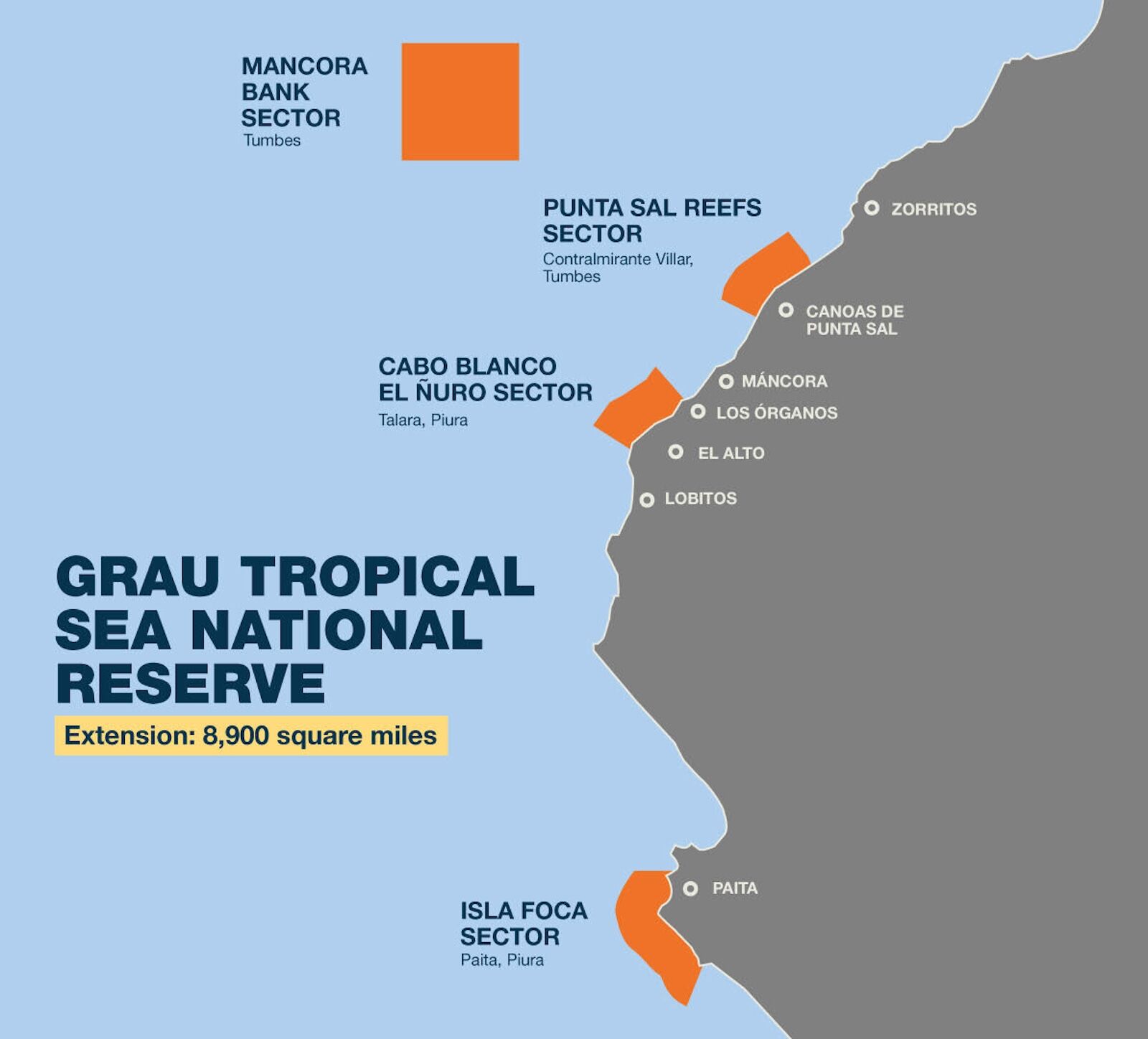 grau tropical sea national reserve map