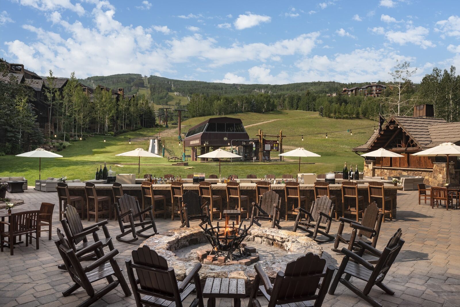 fire pit at Ritz Carlton Bachelor Gulch