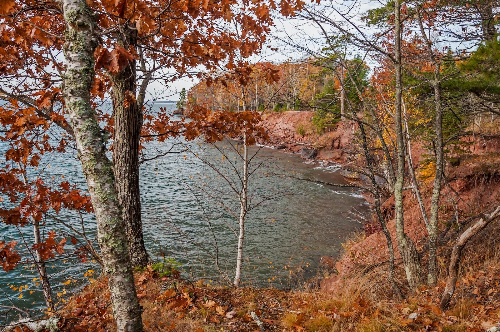 lake superior shoreline in wisconsin