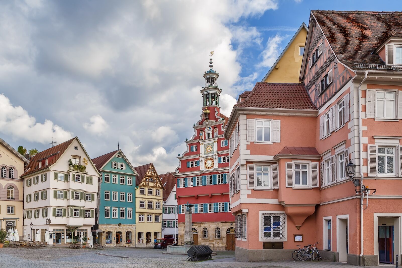 Square with old town hall in Esslingen am Neckar, Germany