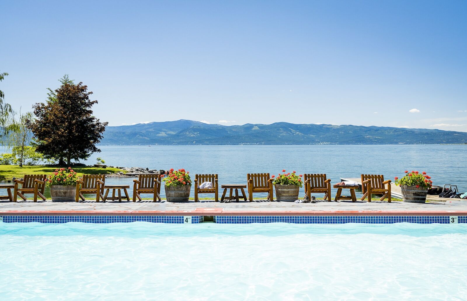 pool at flathead lake lodge