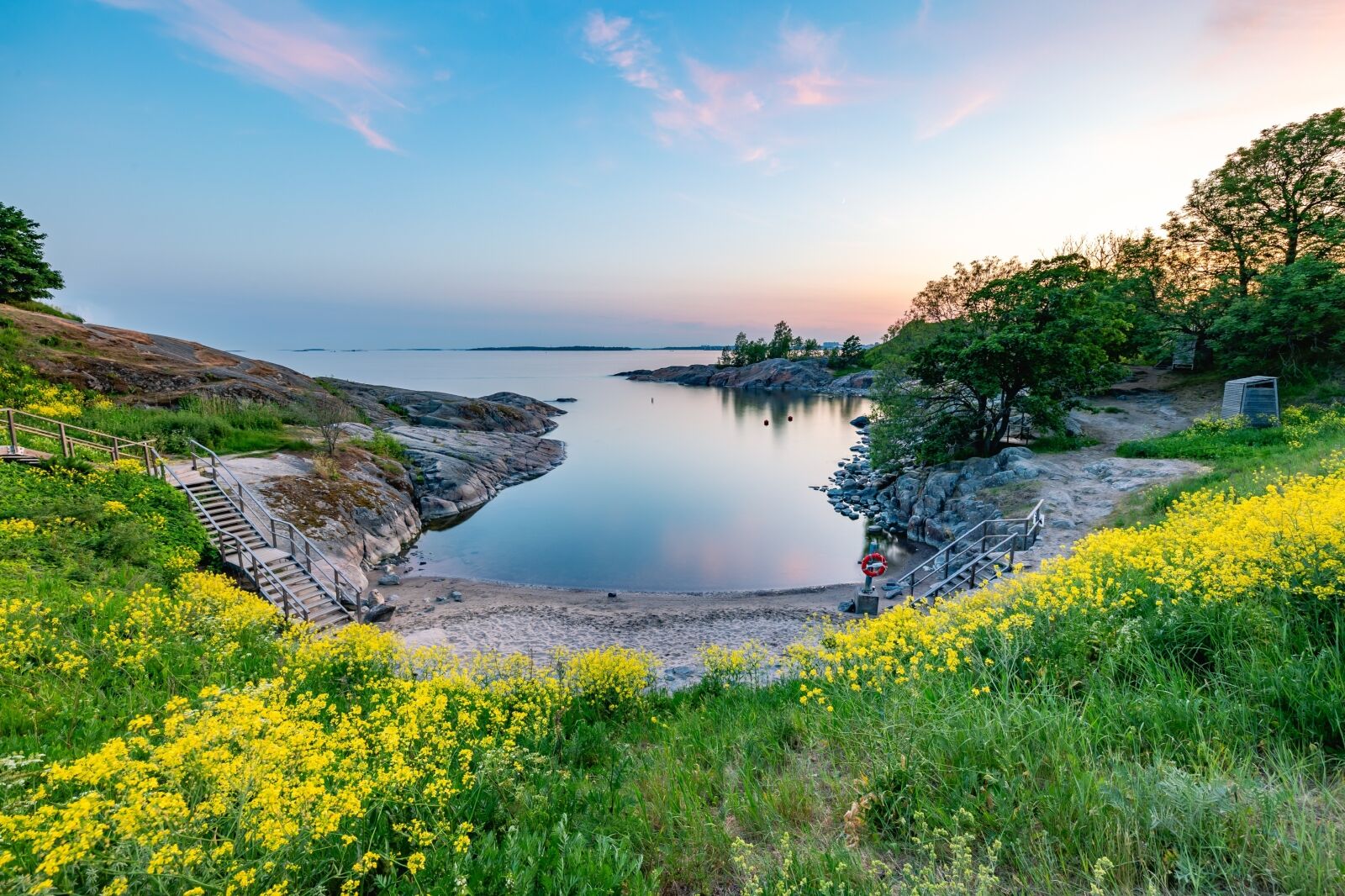 Beautiful summer seascape. Suomenlinna. Helsinki. Finland