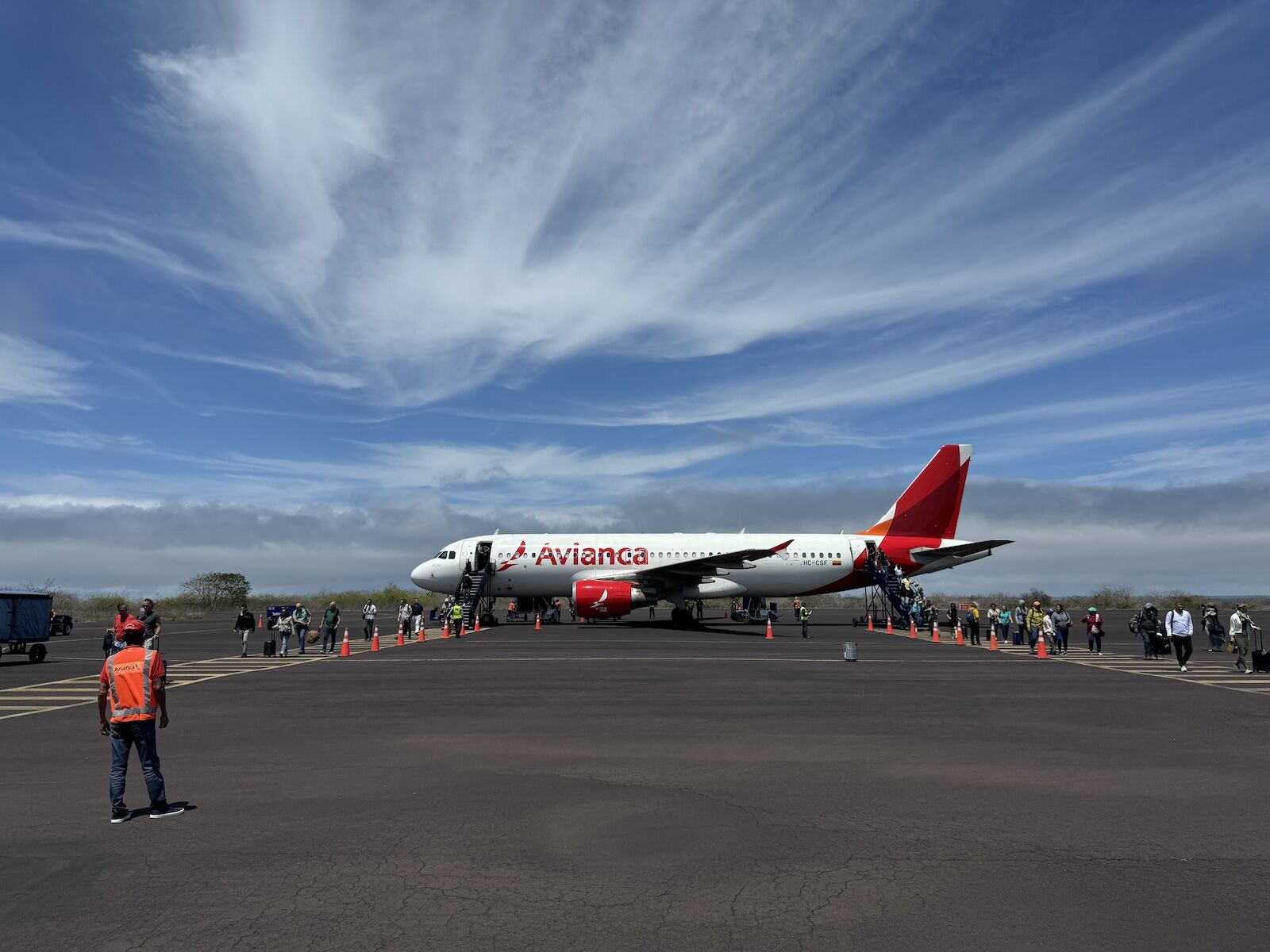 Landing in the Galapagos Islands