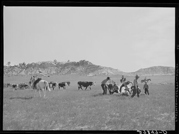 Ranchers at a ranch in montana, early 1900s