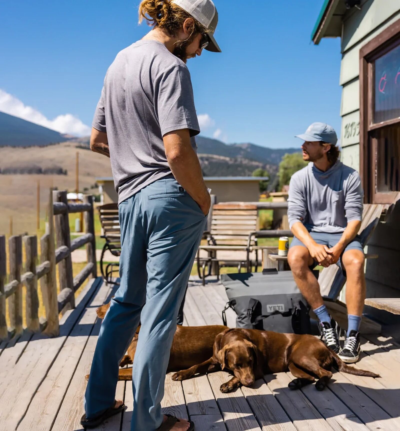 man in free fly tradewind pant