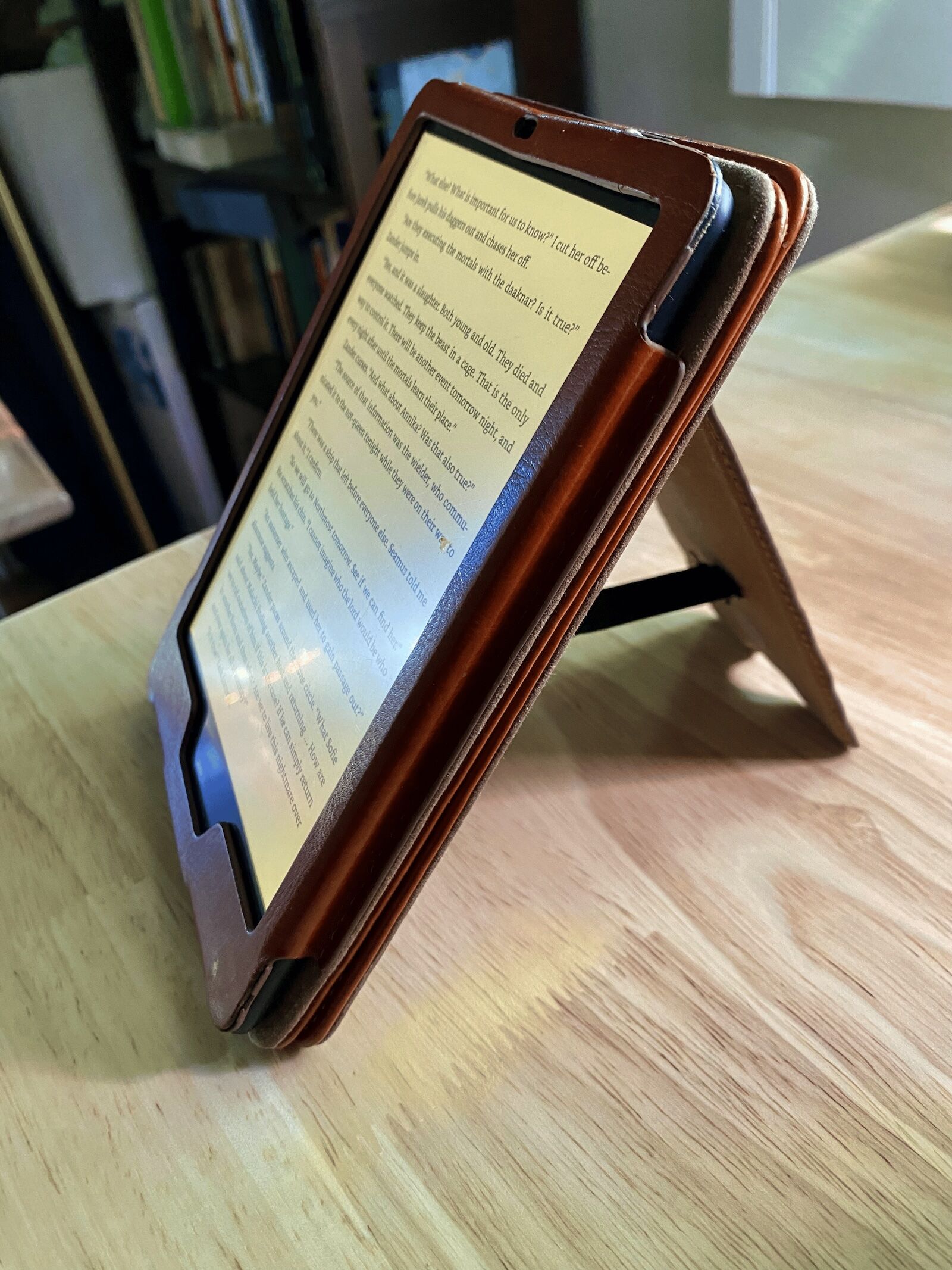 kindle paperwhite on table