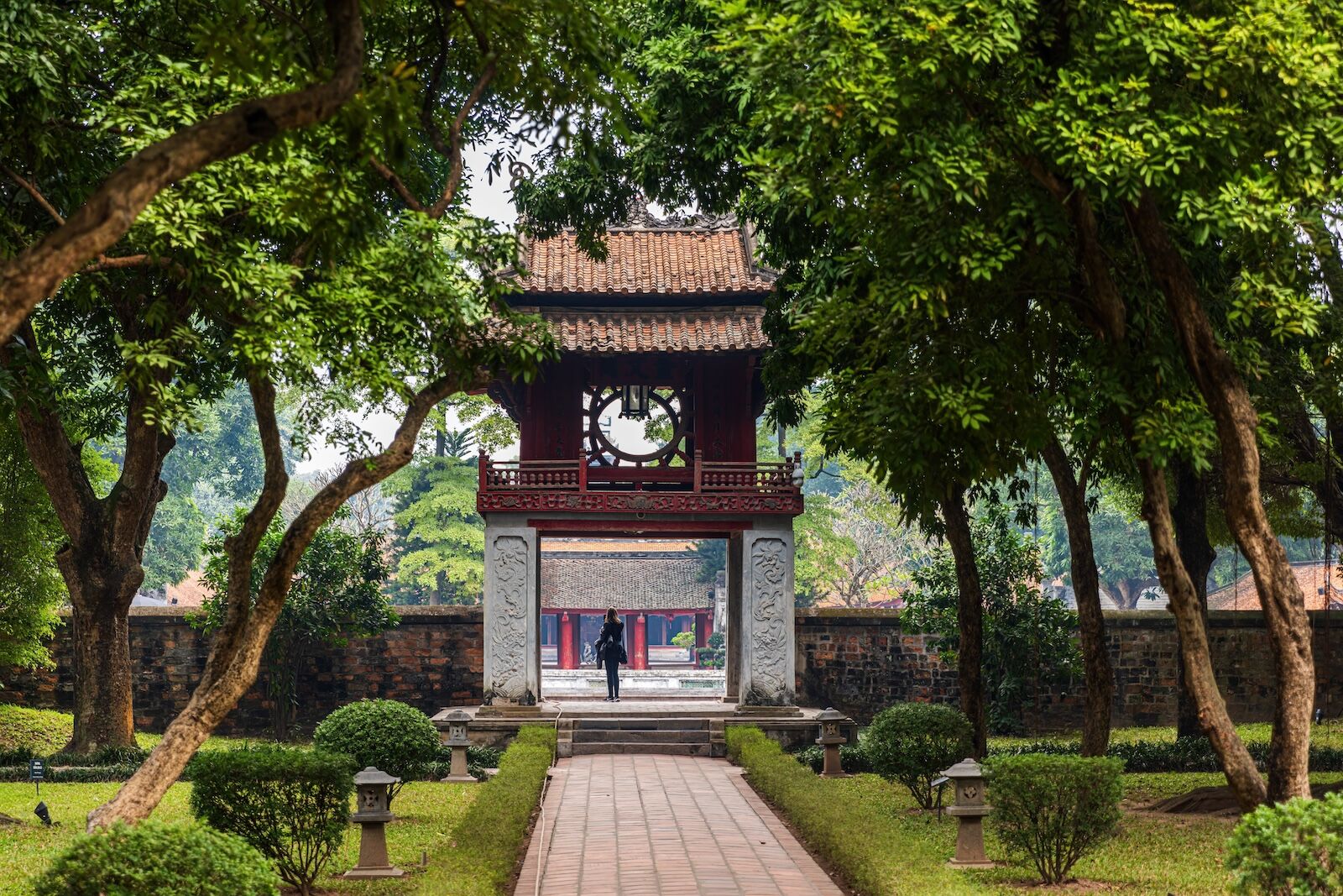 The Temple of Literature Van Mieu in Hanoi, Vietnam.