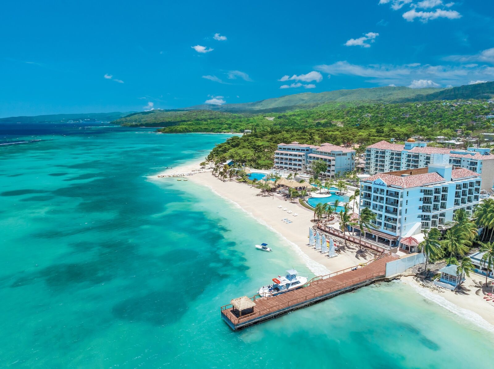 aerial shot of sandals dunns river