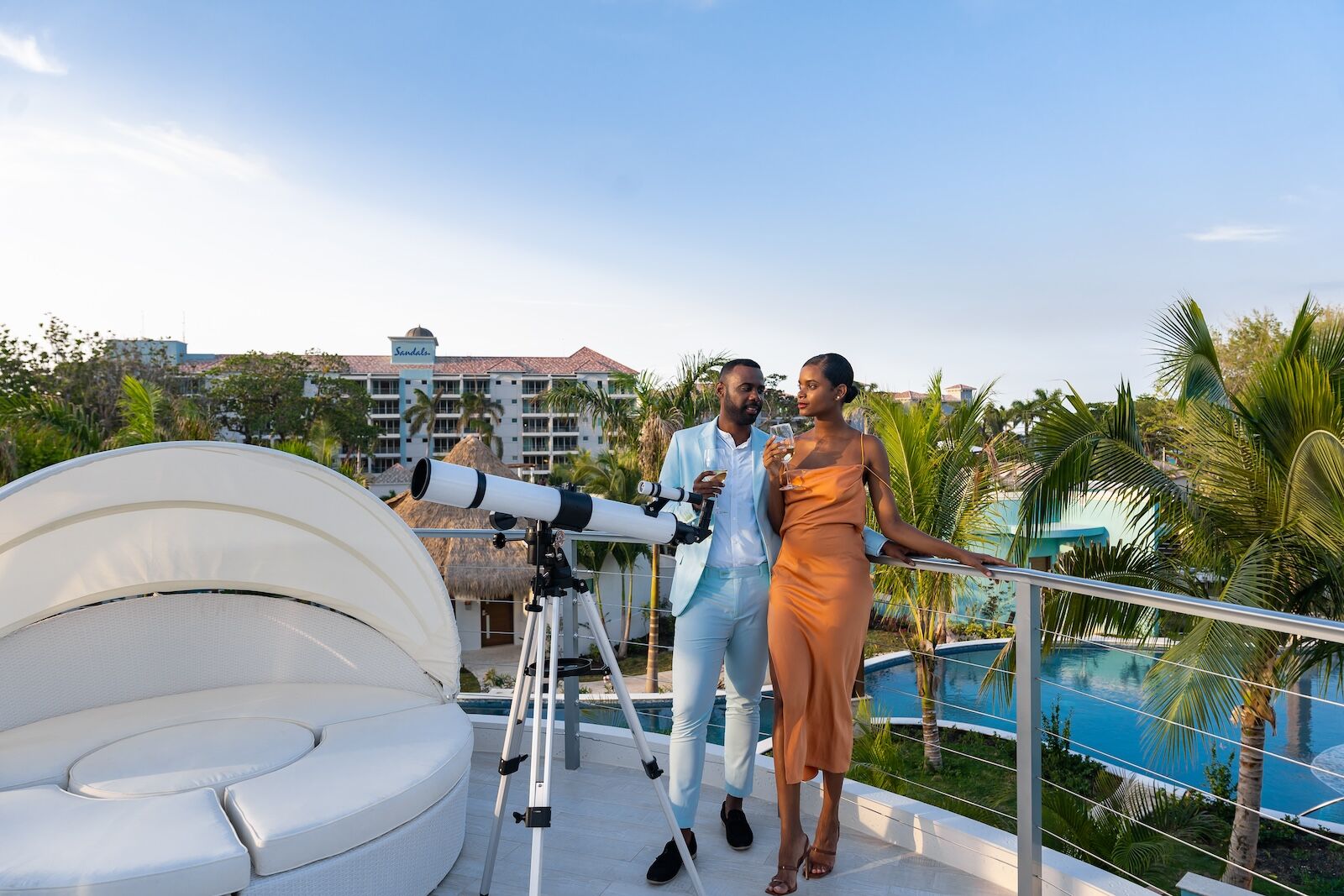 couple at sandals dunns river