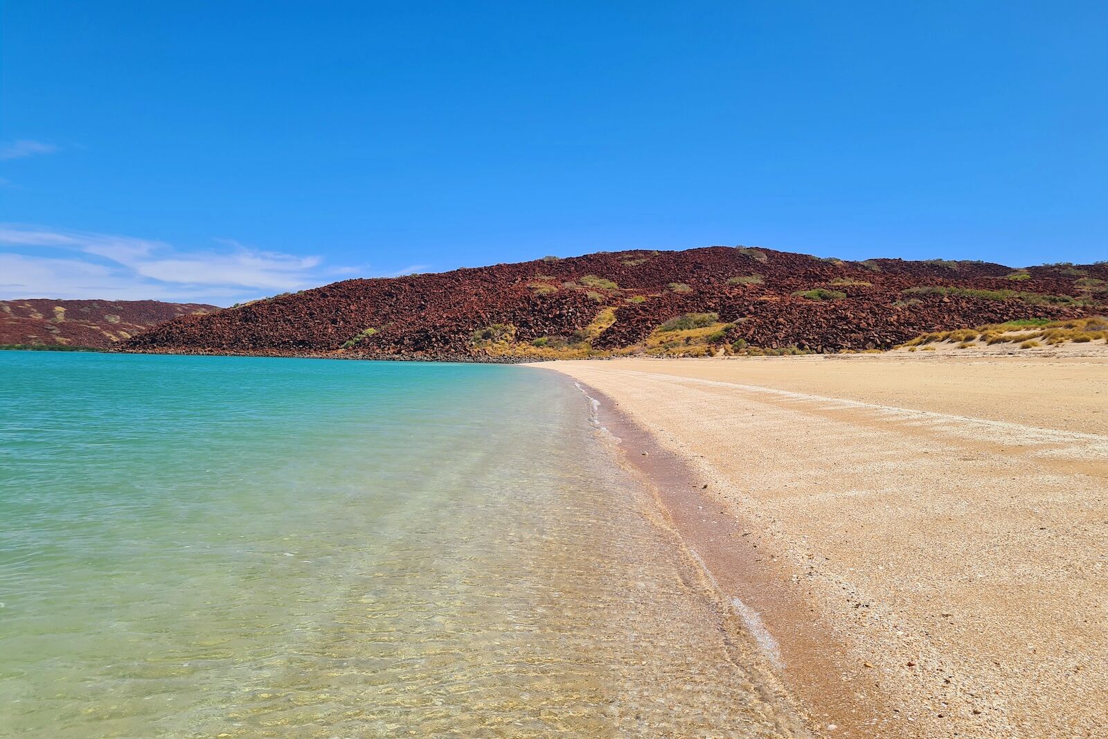 Sandy Pilbara Beach with summer blue skies