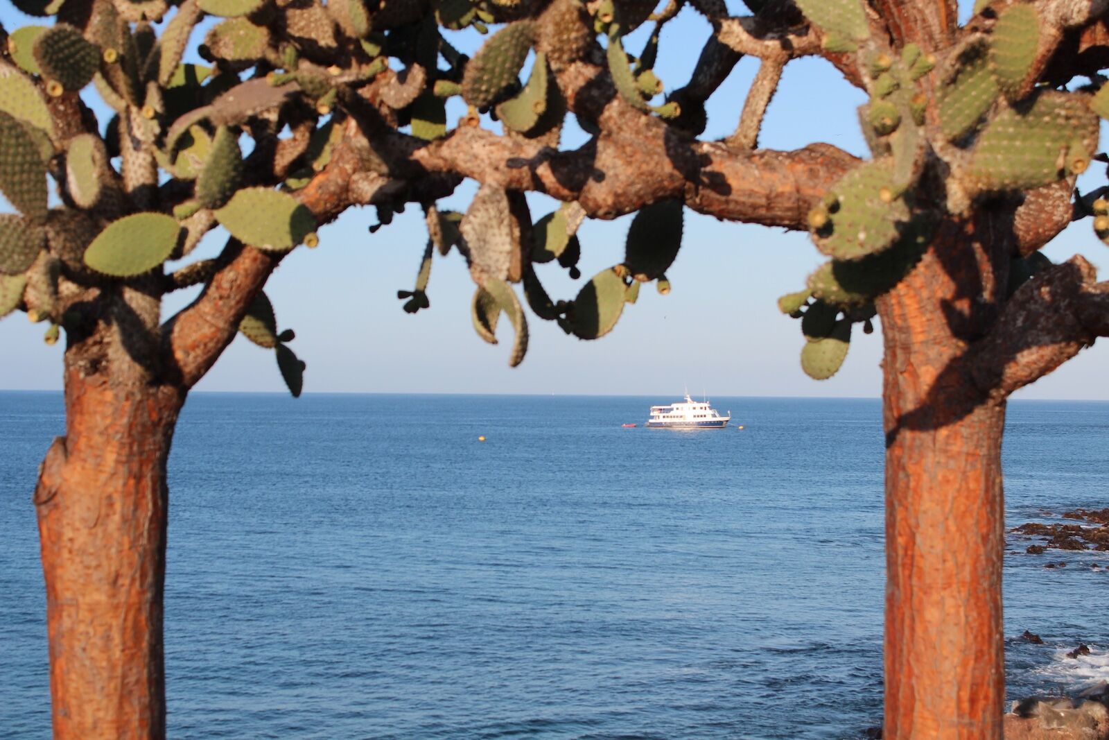 G Adventure ship in the Galapagos Islands