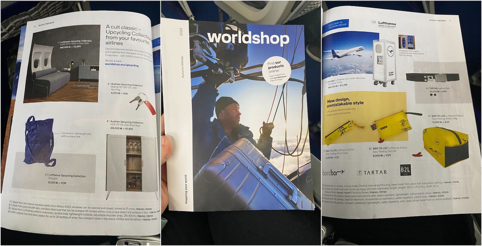 Lufthansa's inflight Worldshop magazine