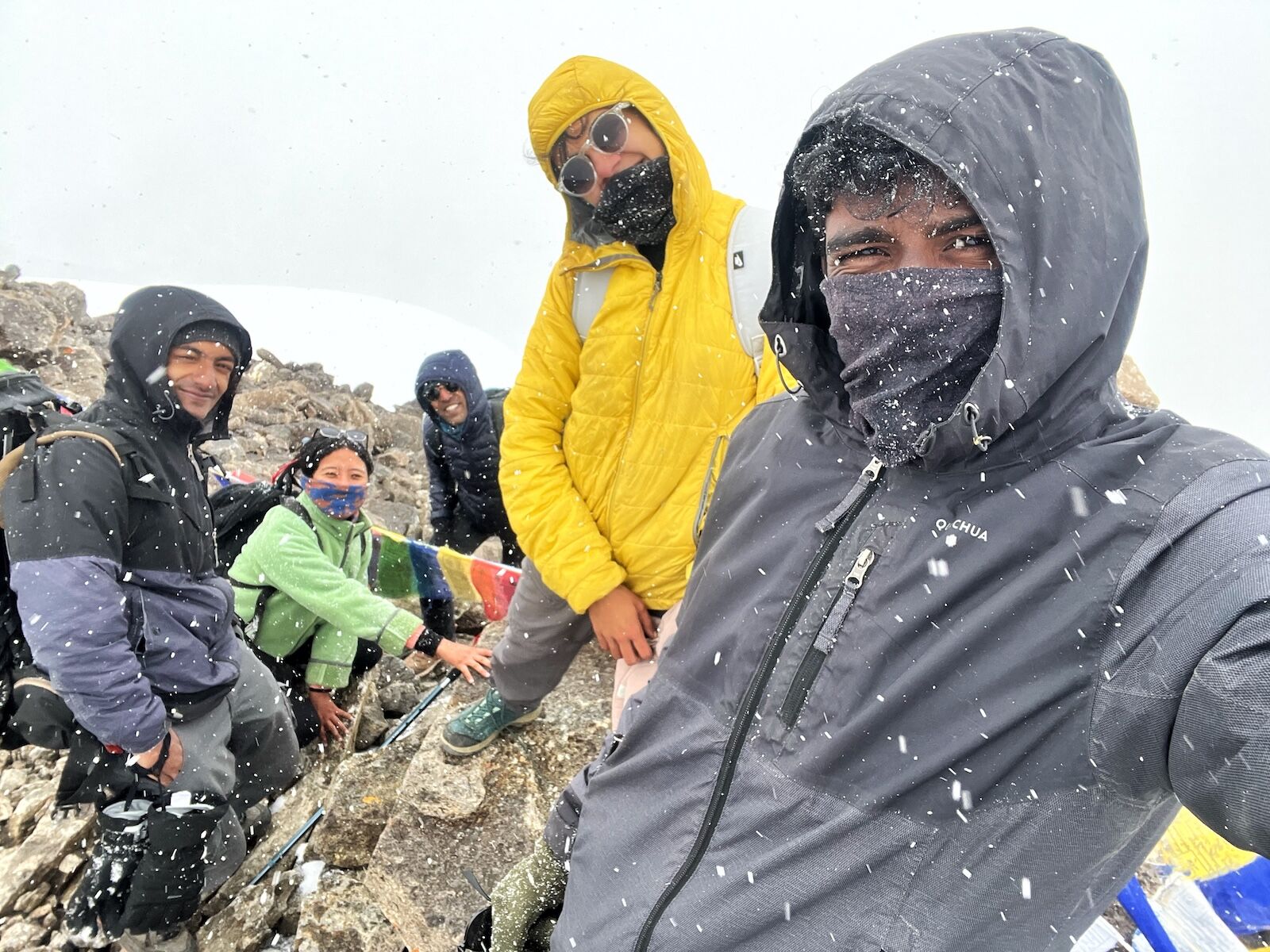 UT Kangri II himalayan summit - group at top