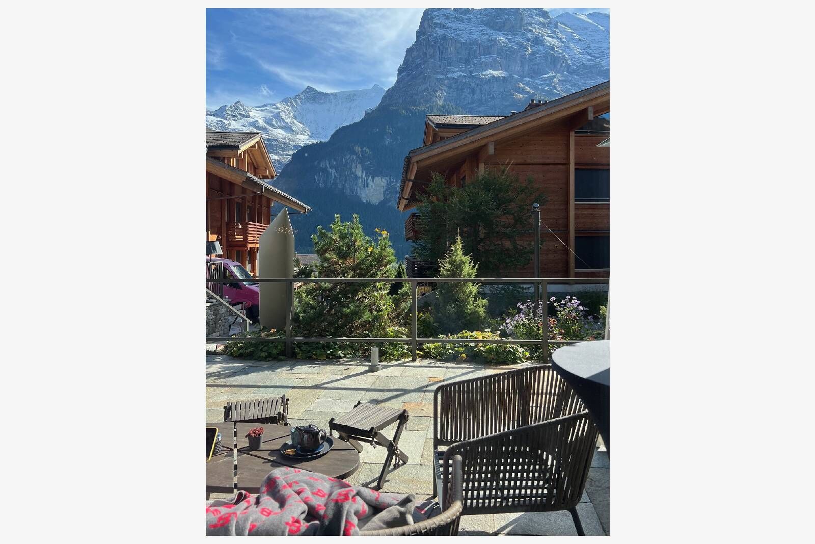 swiss mountain views from a cozy location in grindelwald, switzerland