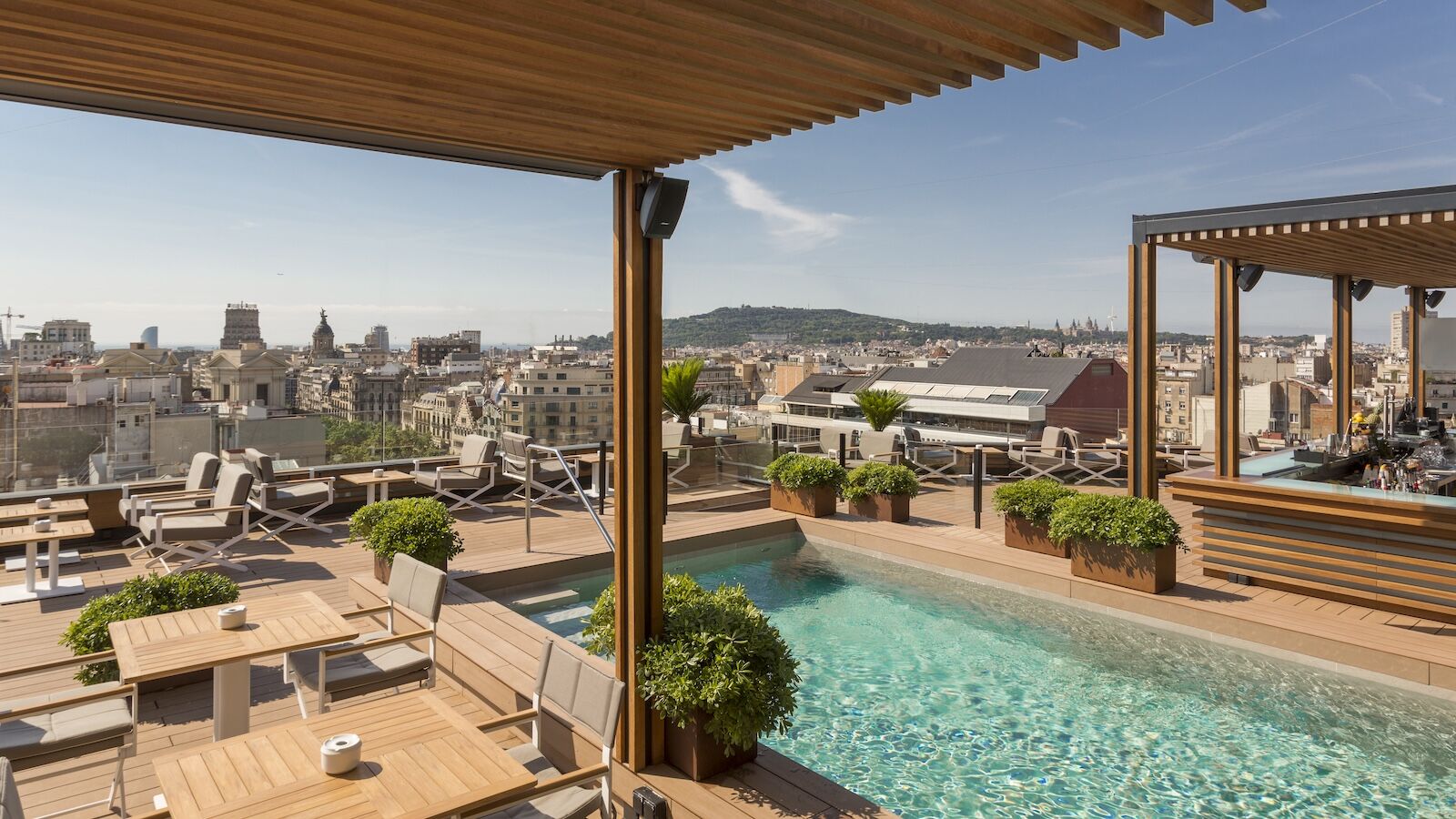 rooftop and pool at majesetical hotel & spa