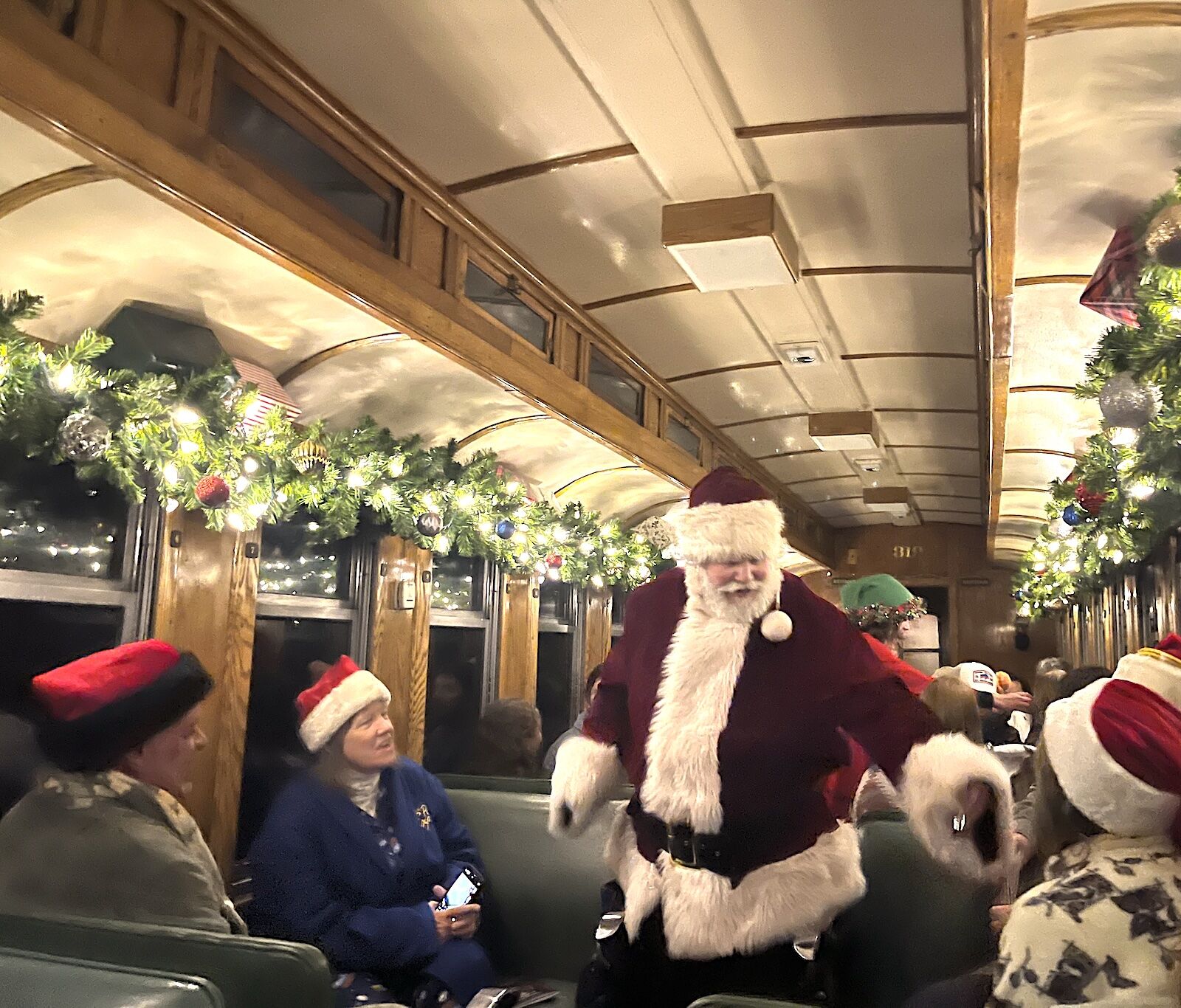 santa on the polar express in durango