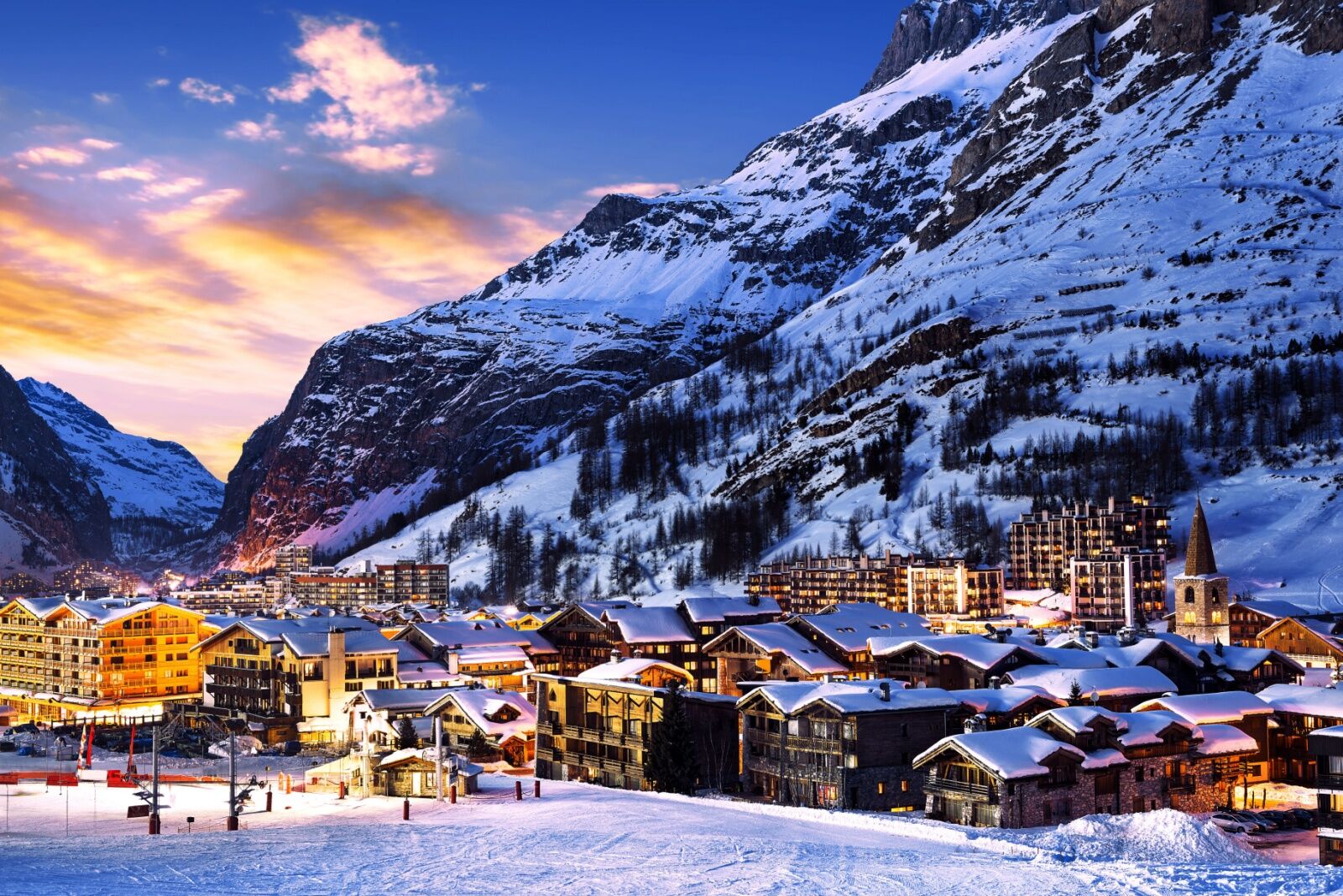 FIS world cup - val d'isere at night