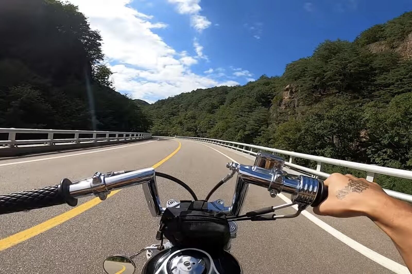 coasting motorcycle south korea mountain roads