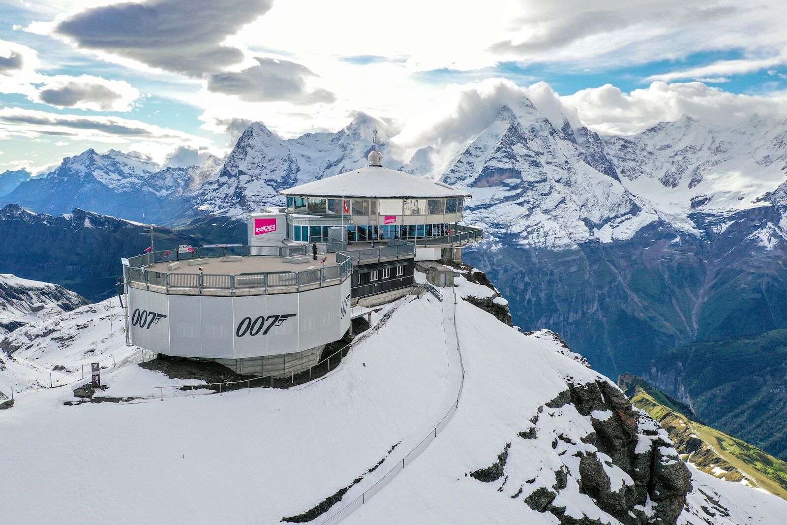 steepest swiss cable car - piz gloria restaurant