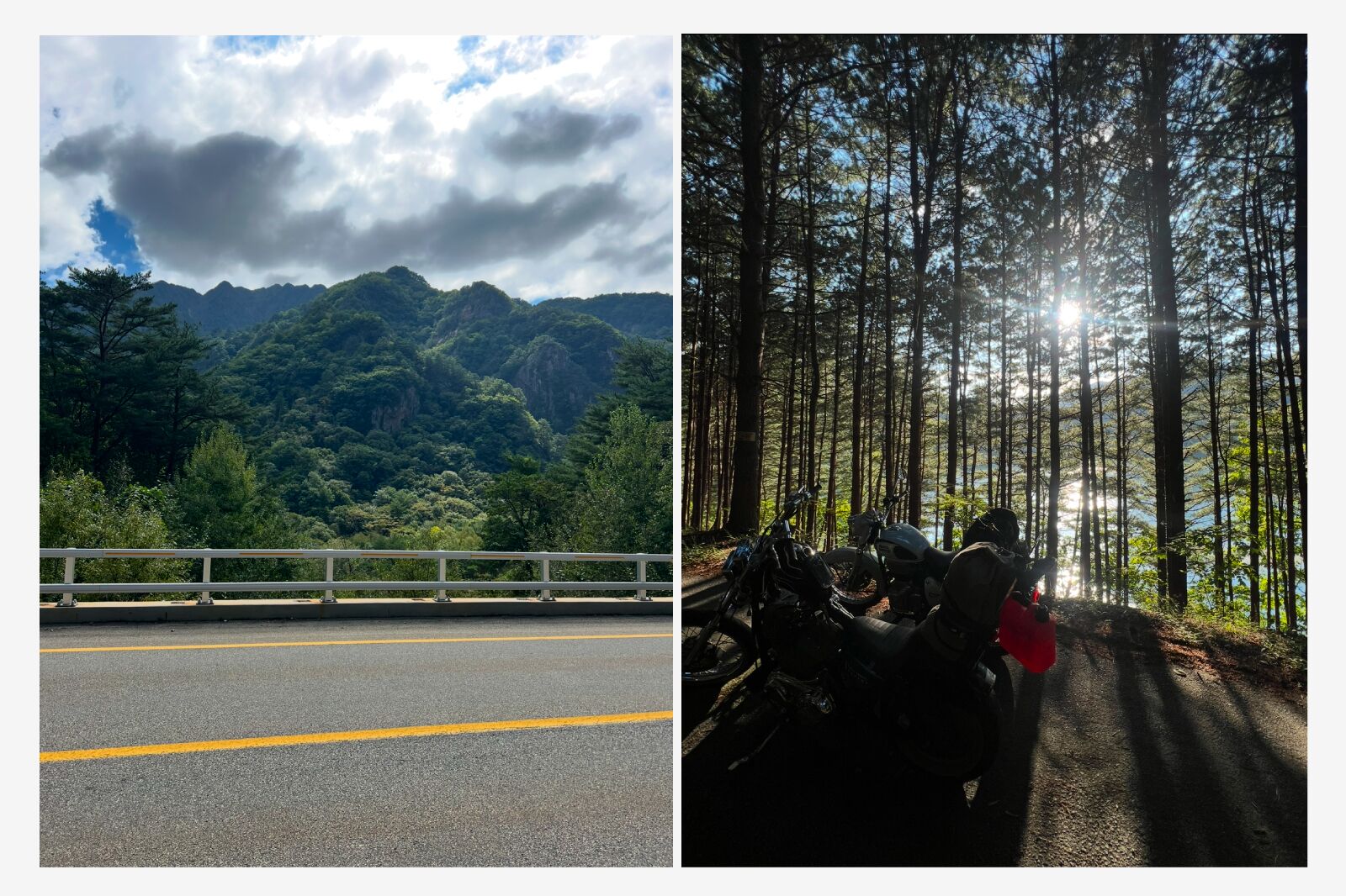 motorcycle camping trip south korea