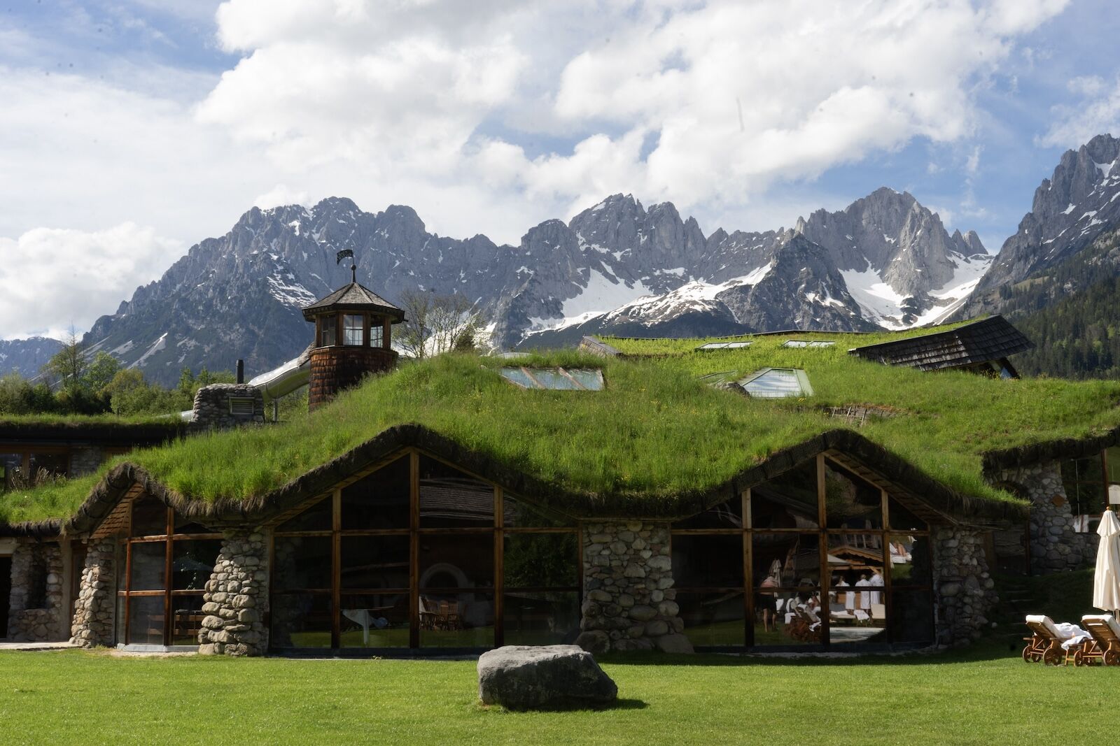 green roof at stanglwirt in austria