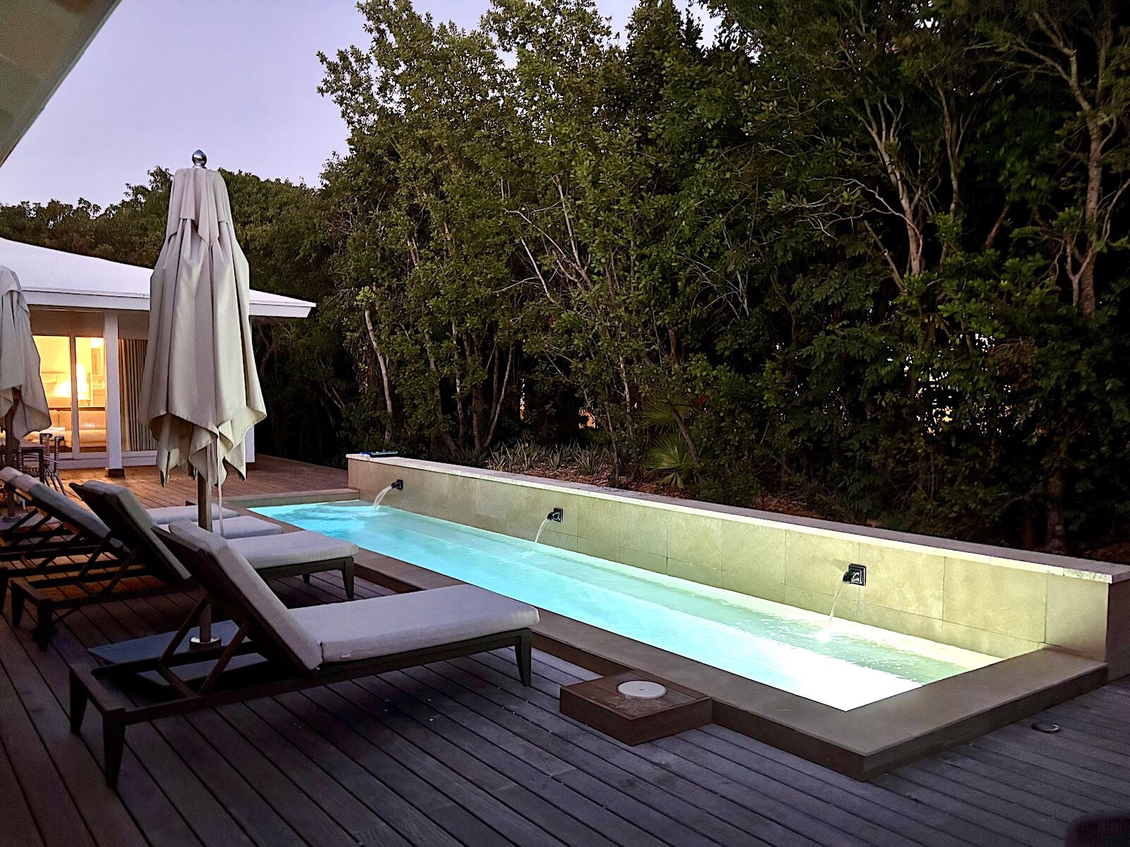 Private pool at one of the villas at The Cove eleuthera bahamas