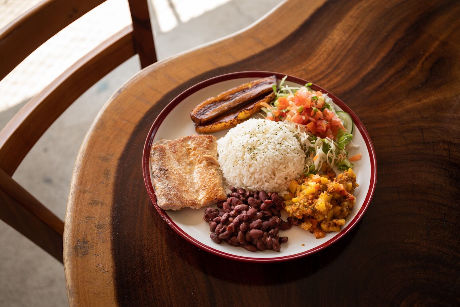 Casado, a typical lunch in Costa Rica.