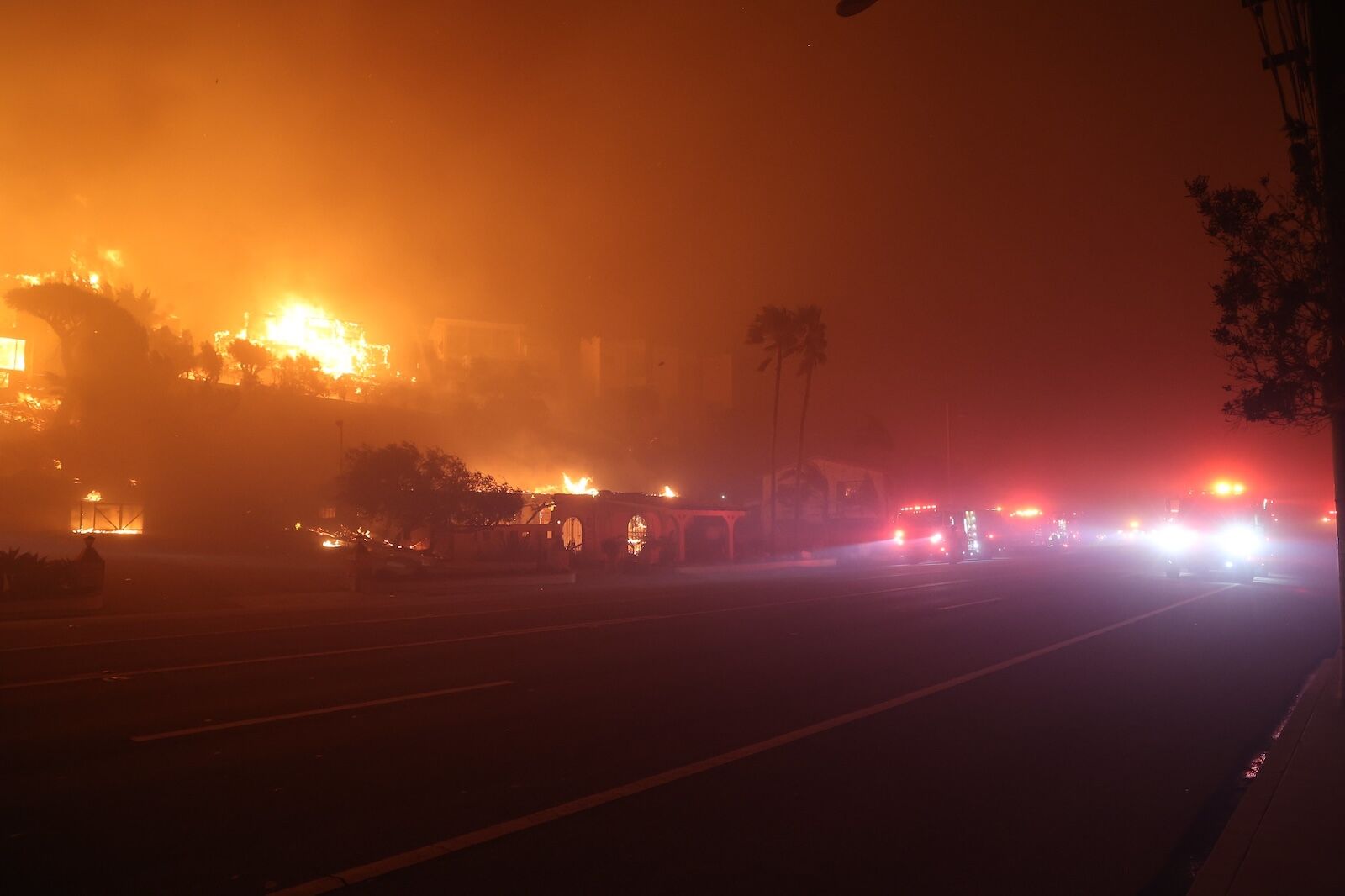 calfire palisades fire scene