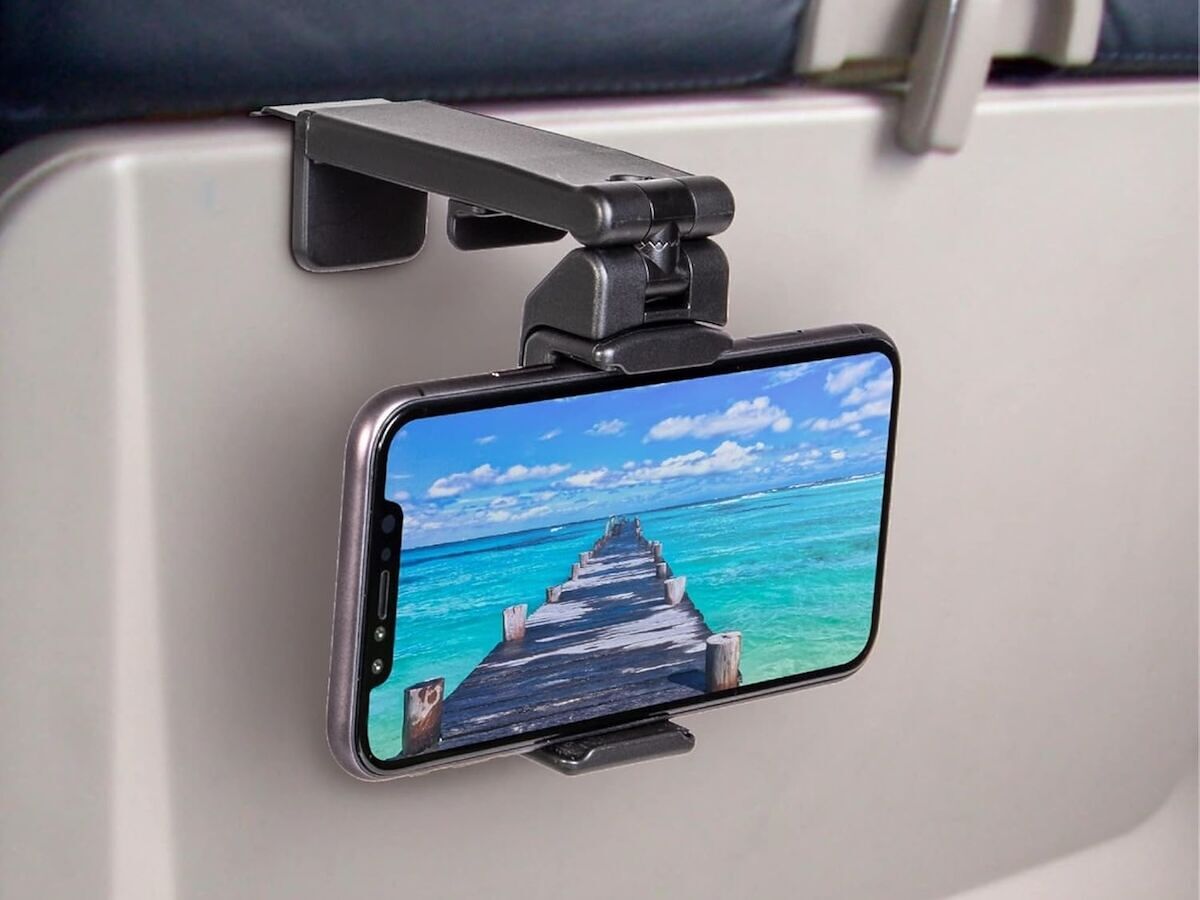 I Tried an Airplane Phone Holder and It Revolutionized My In-Flight Streaming Experience