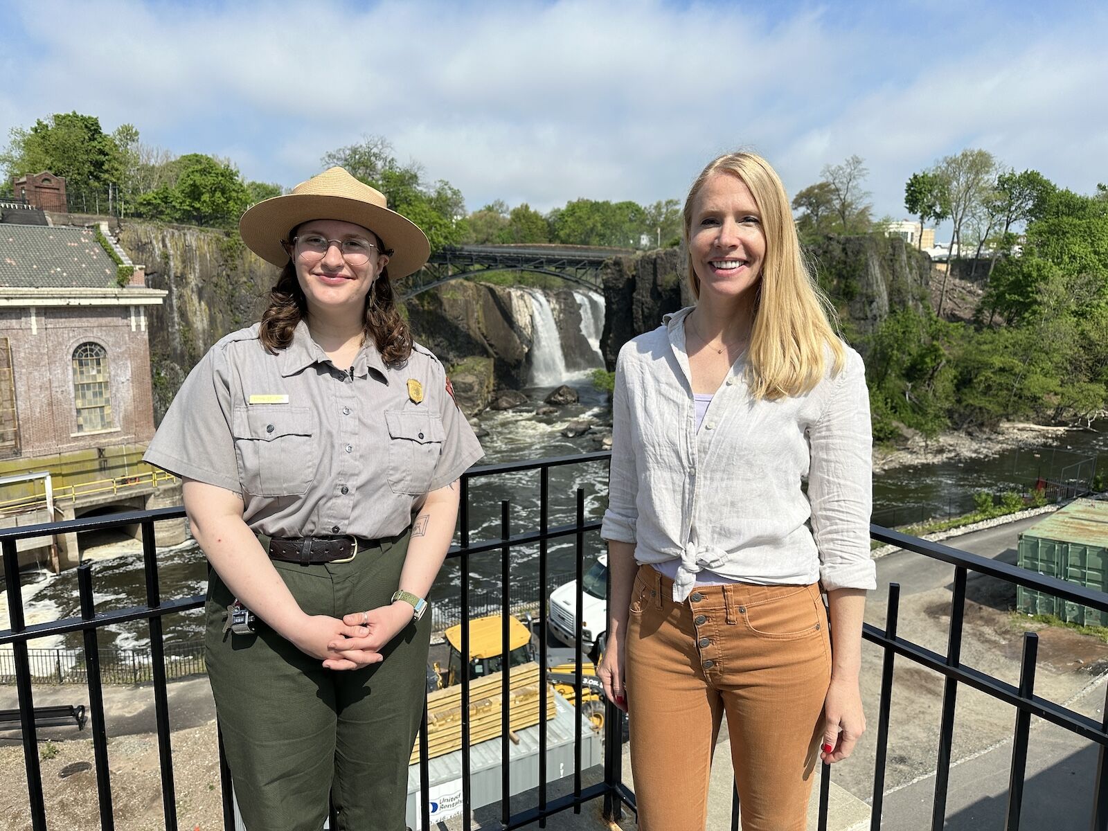 darley newman and park service ranger at overlook