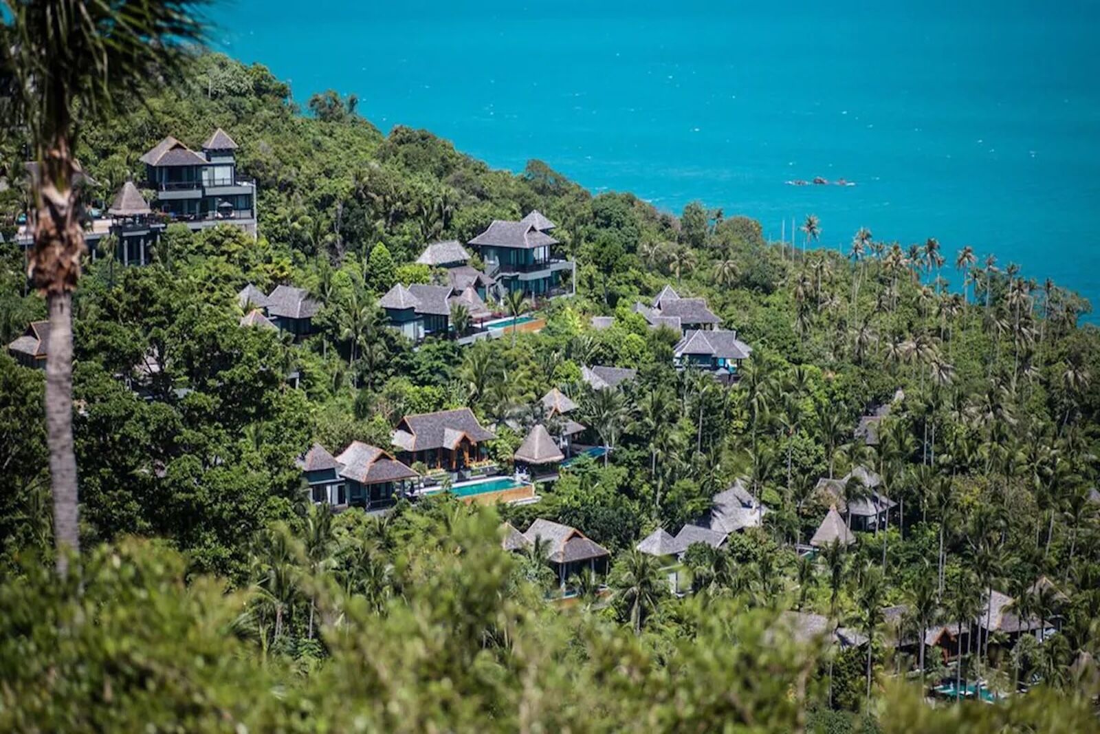 aerial of four seasons resort koh samui