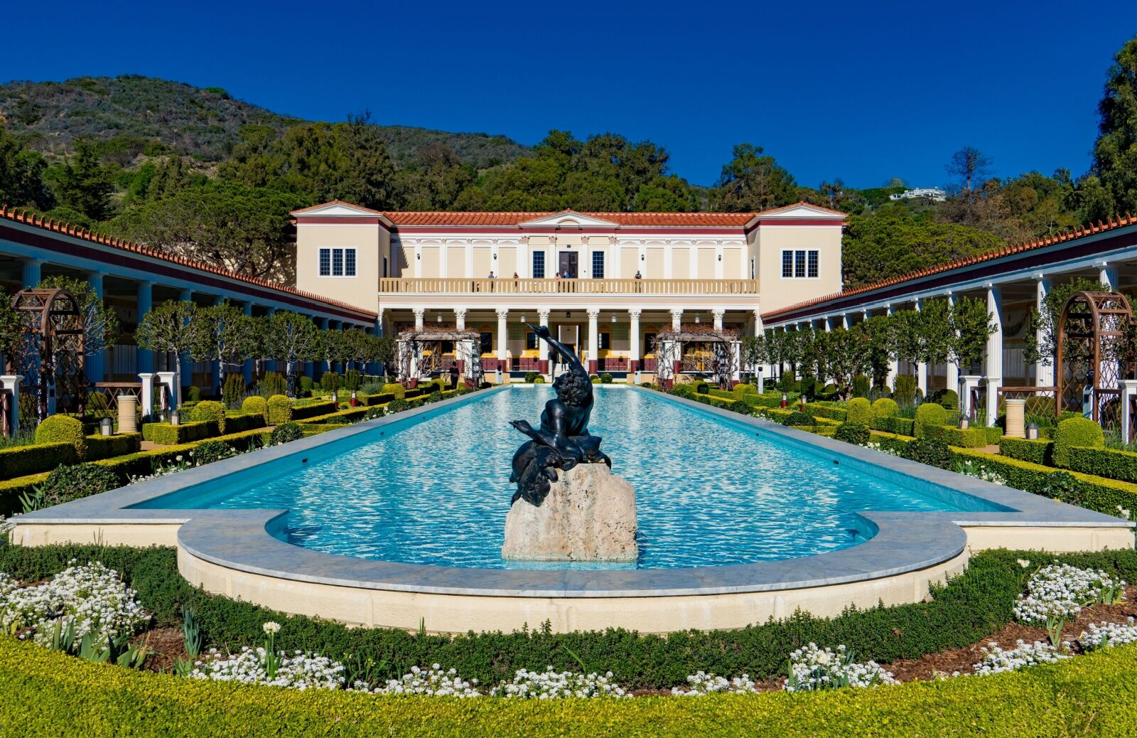 getty villa pool, LA