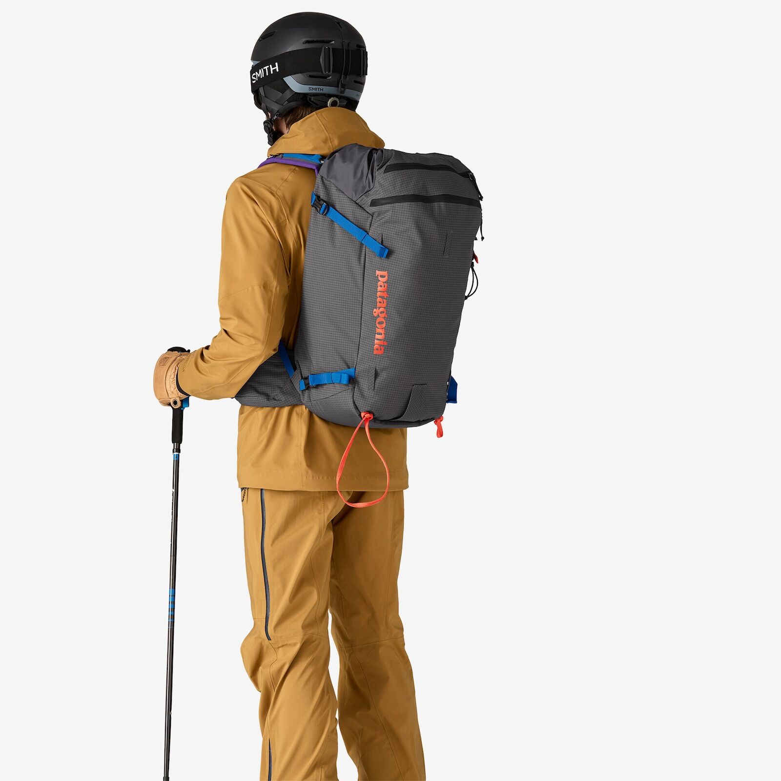 man wearing patagonia desecensionist pack