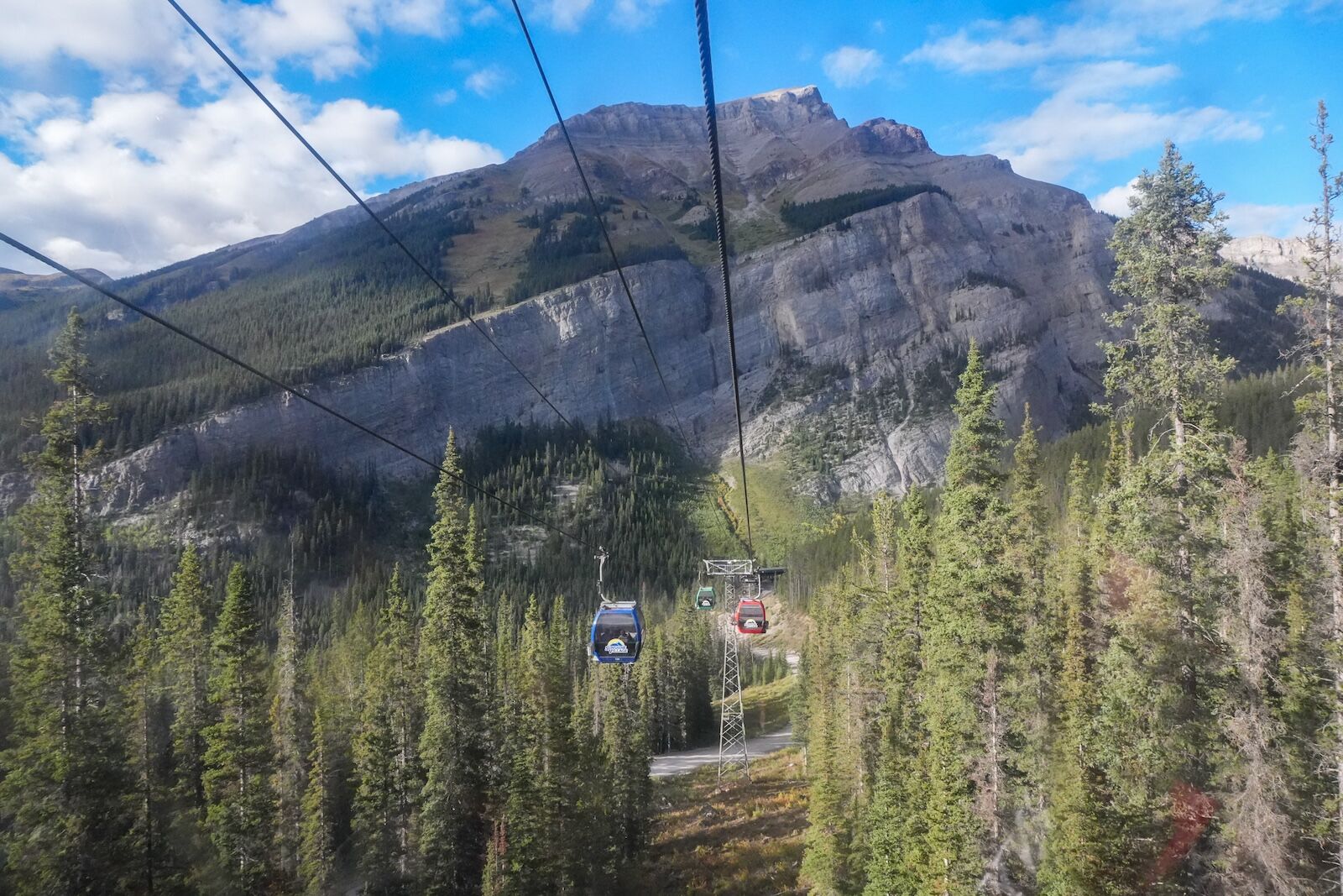 Sunshine Village Gondola with mountain in background, taken on Sony Alpha ZV-E10 II