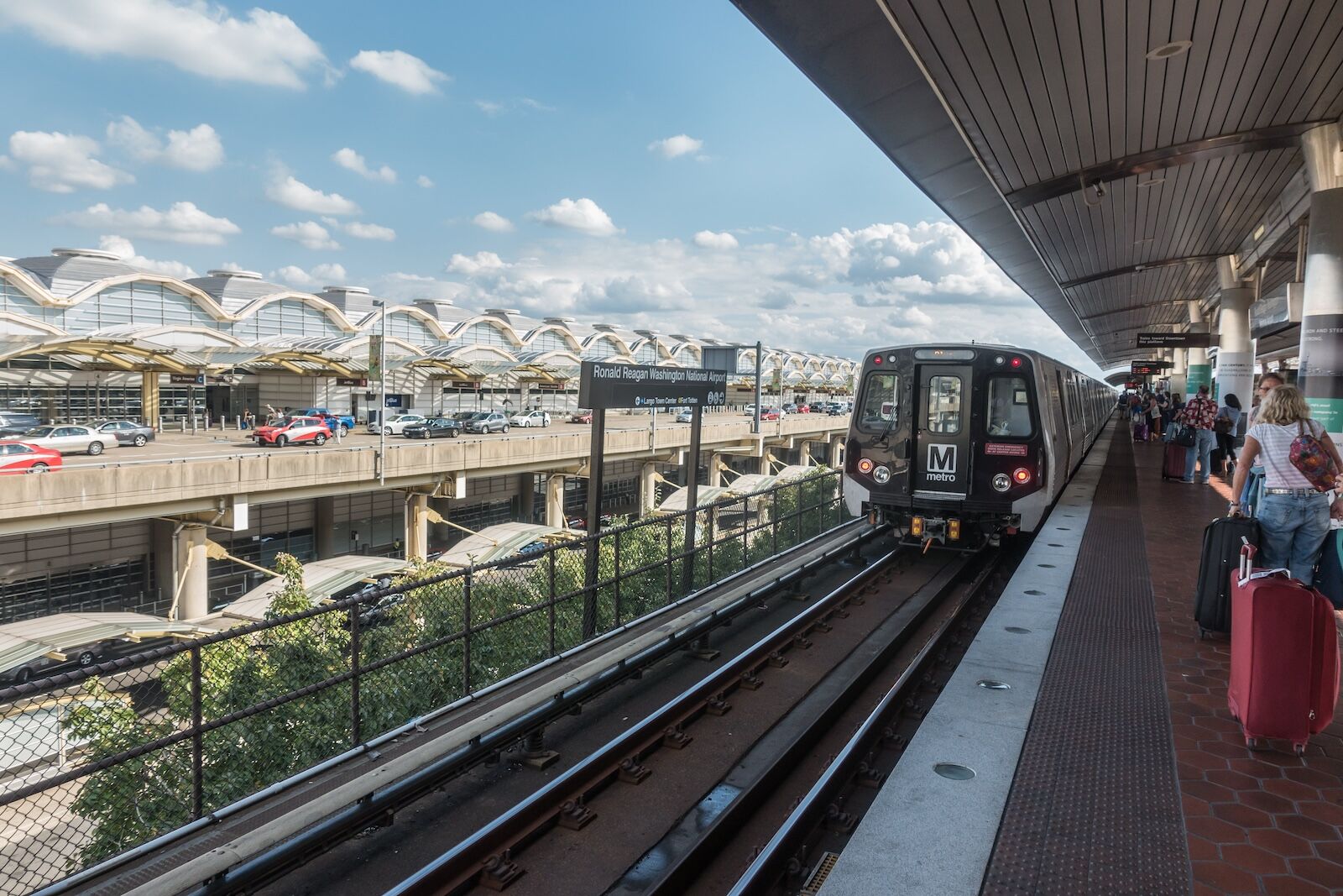 metro station at reagan national airport