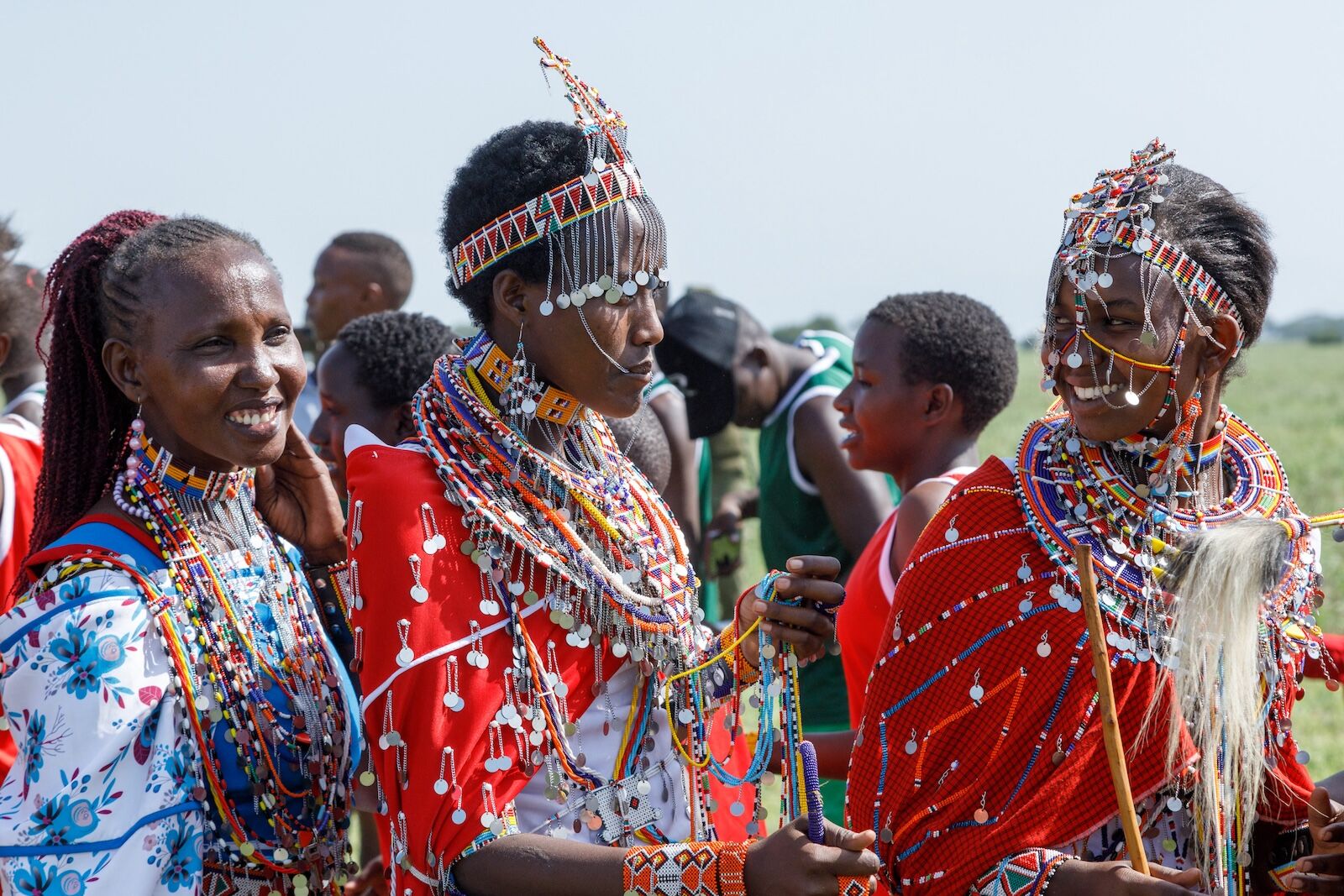 spectators at maasai olympics