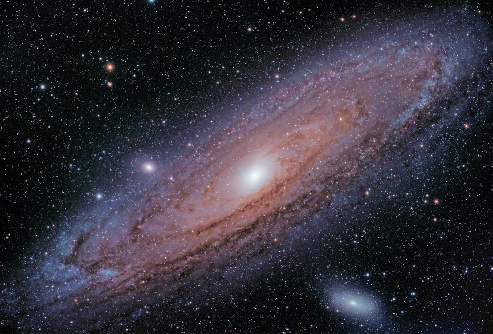 Andromeda galaxy as seen in a long exposure shot from Deerlick Astronomy Village.