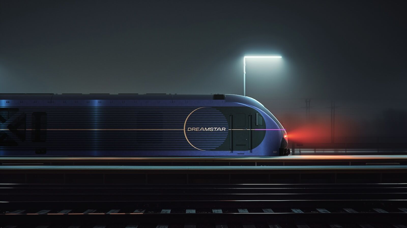 Renderings of Dreamstar Lines train