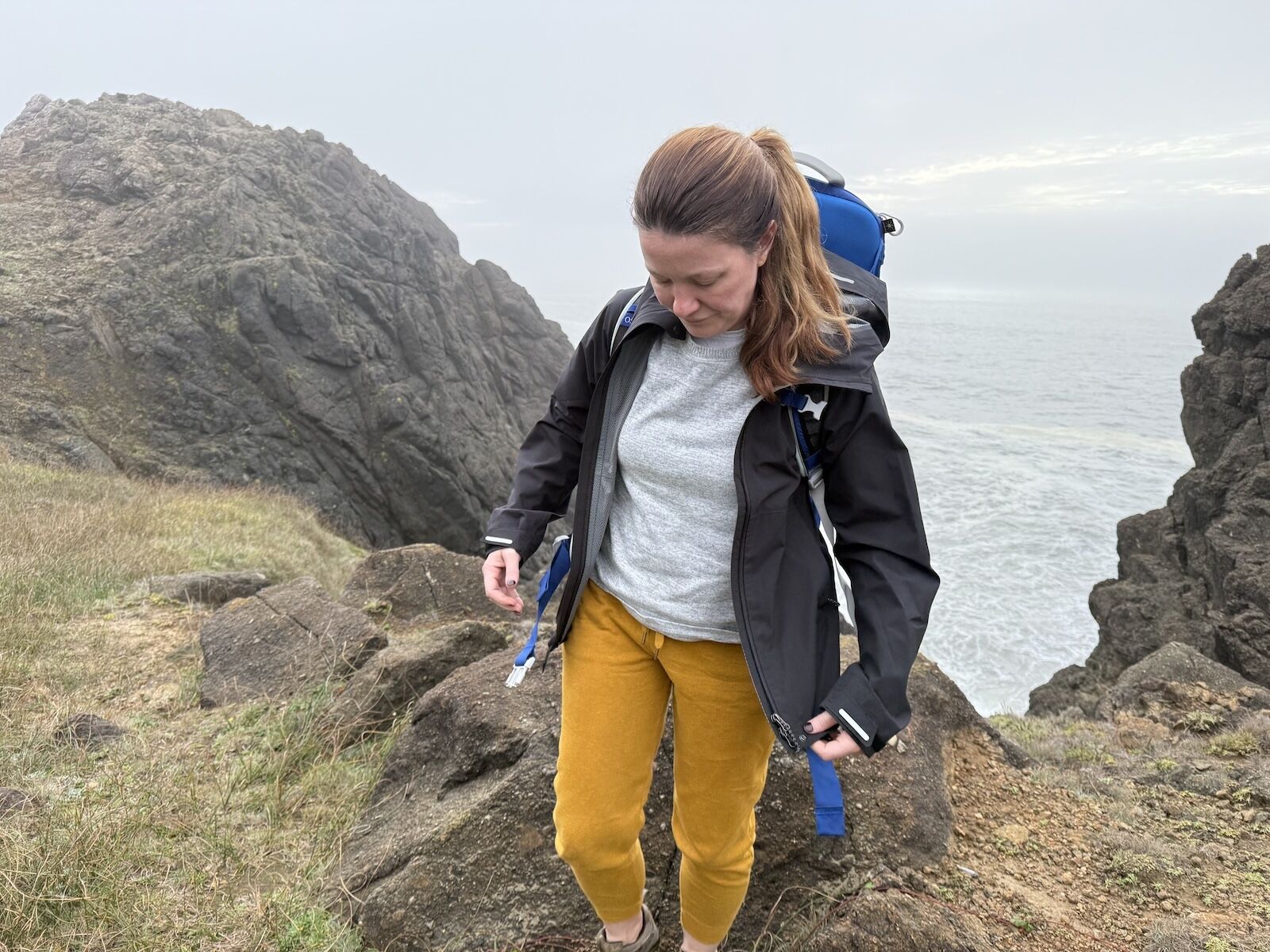 woman in fjallraven high coast trail jacket