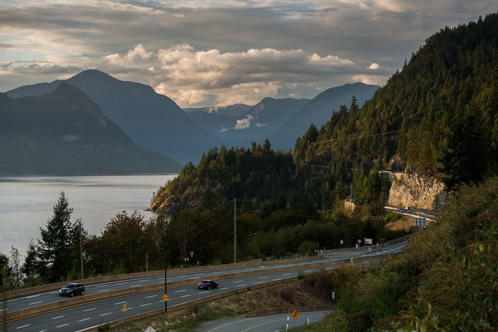 sea to sky highway road trip - view of road