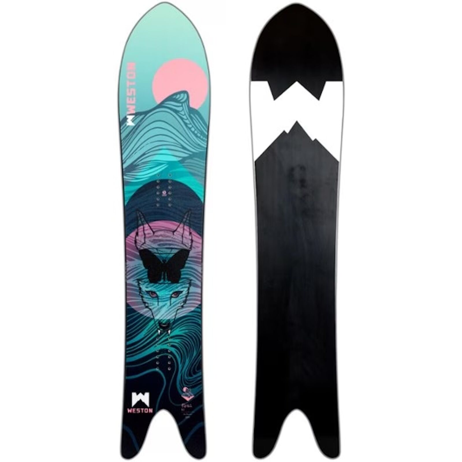 weston revel snowboard front and back