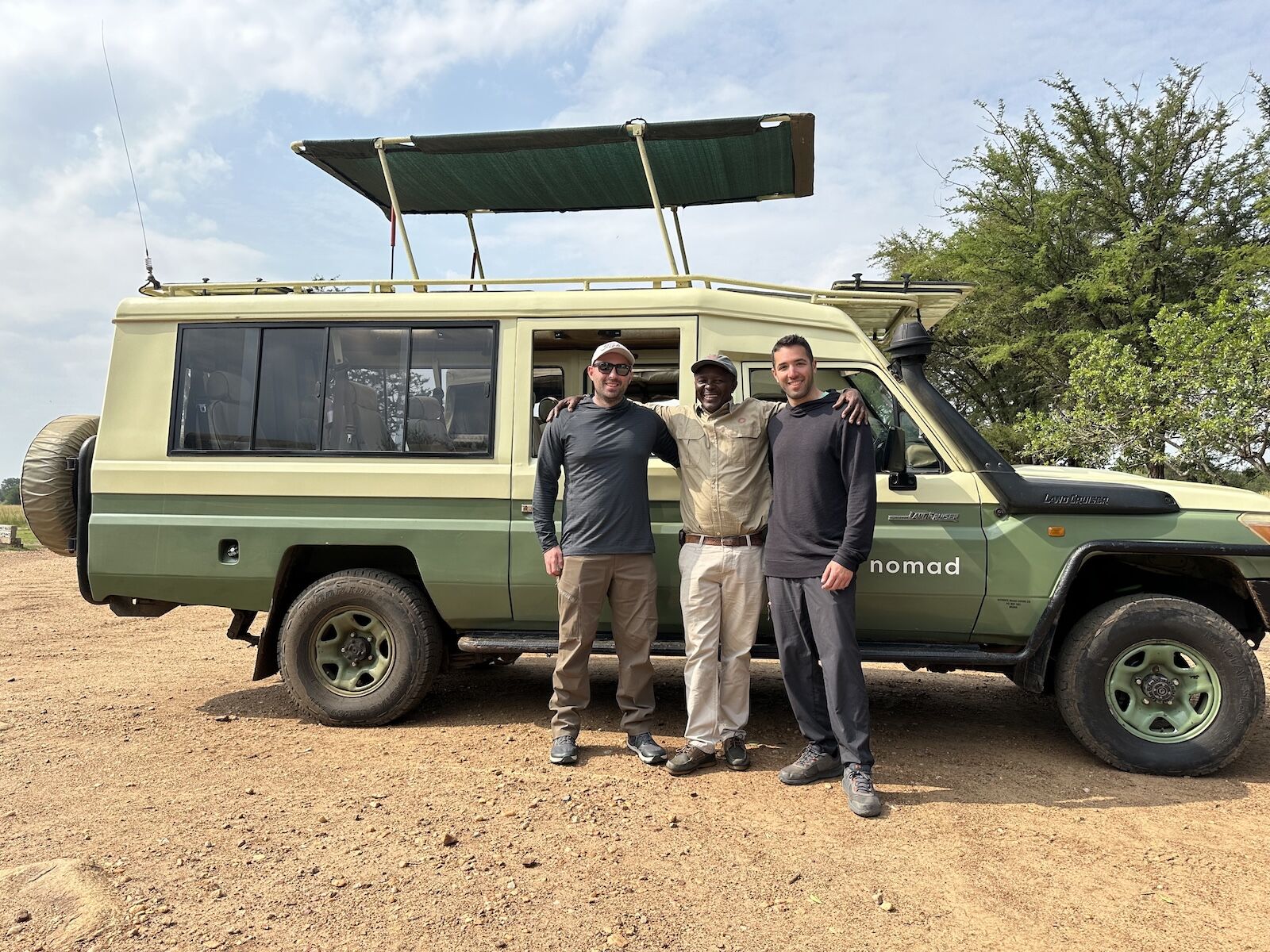 Tanzania road trip - Eben and guide