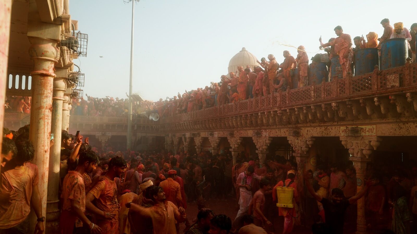 a scene of holi celebrations in india in new film "colors of unity"