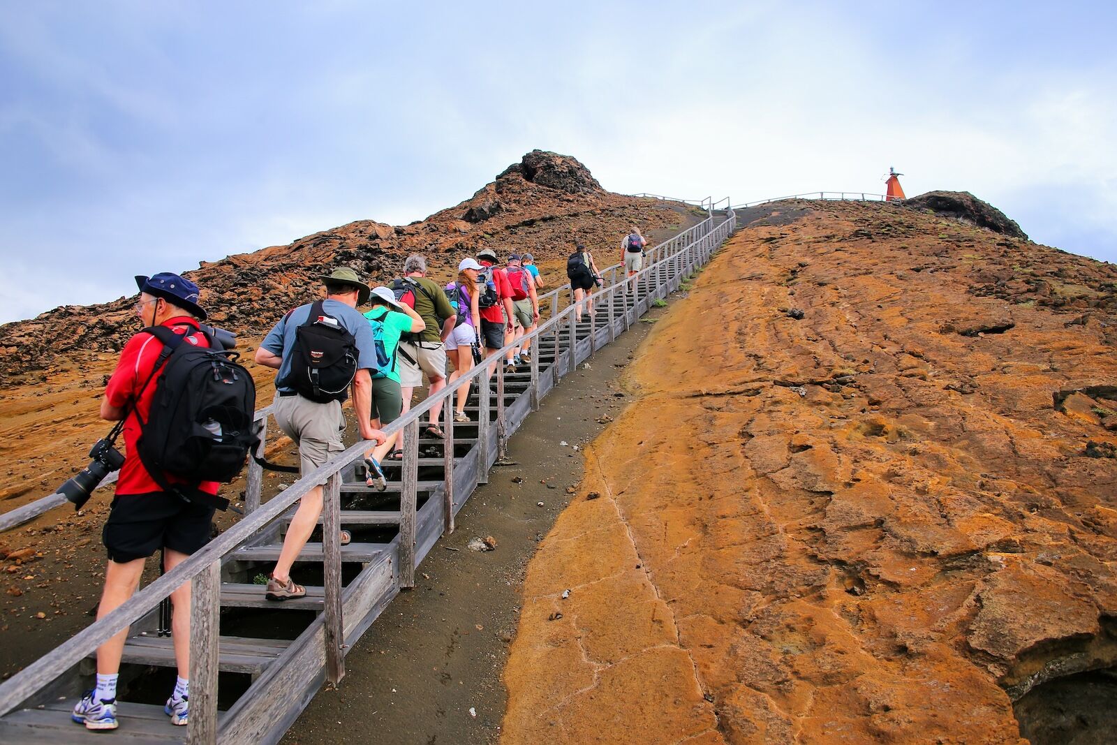 sustainable luxury tourism - tourists in galapagos
