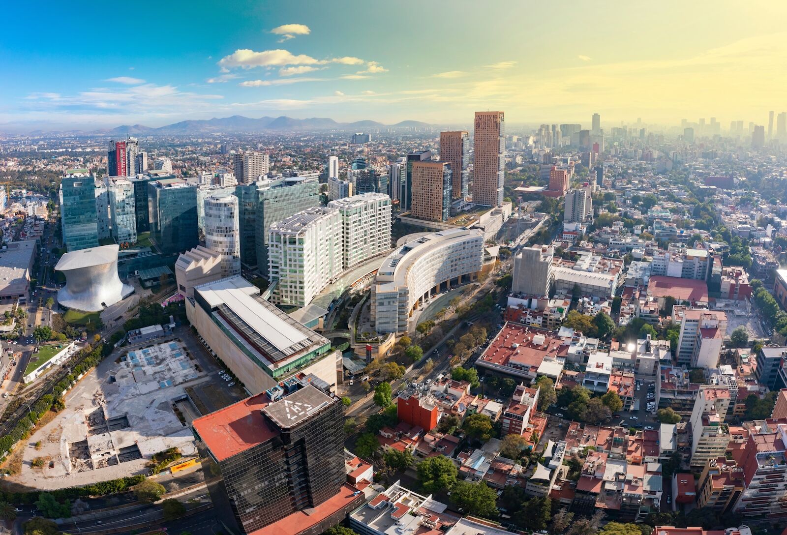 aerial shot of antara shopping mall in mexico city